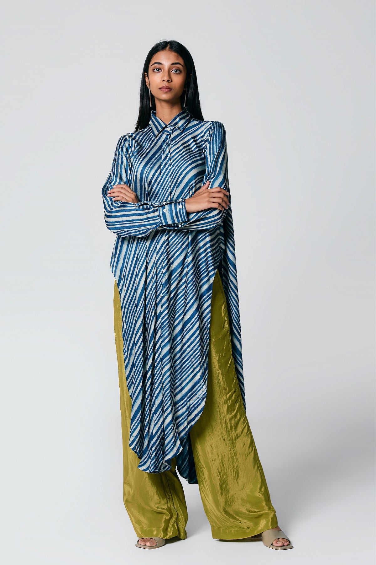 Blue Asymmetrical Co-ord Set