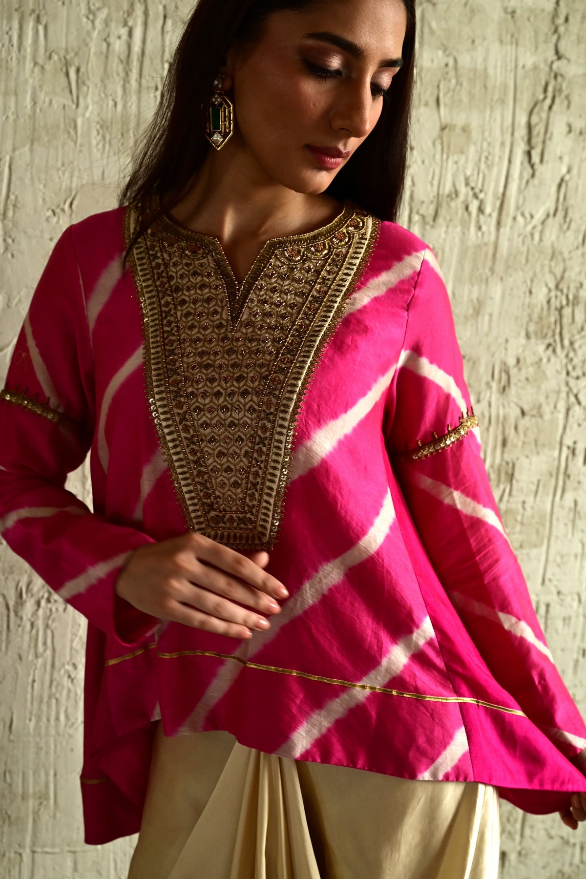 Pink Leheriya Shabana Set
