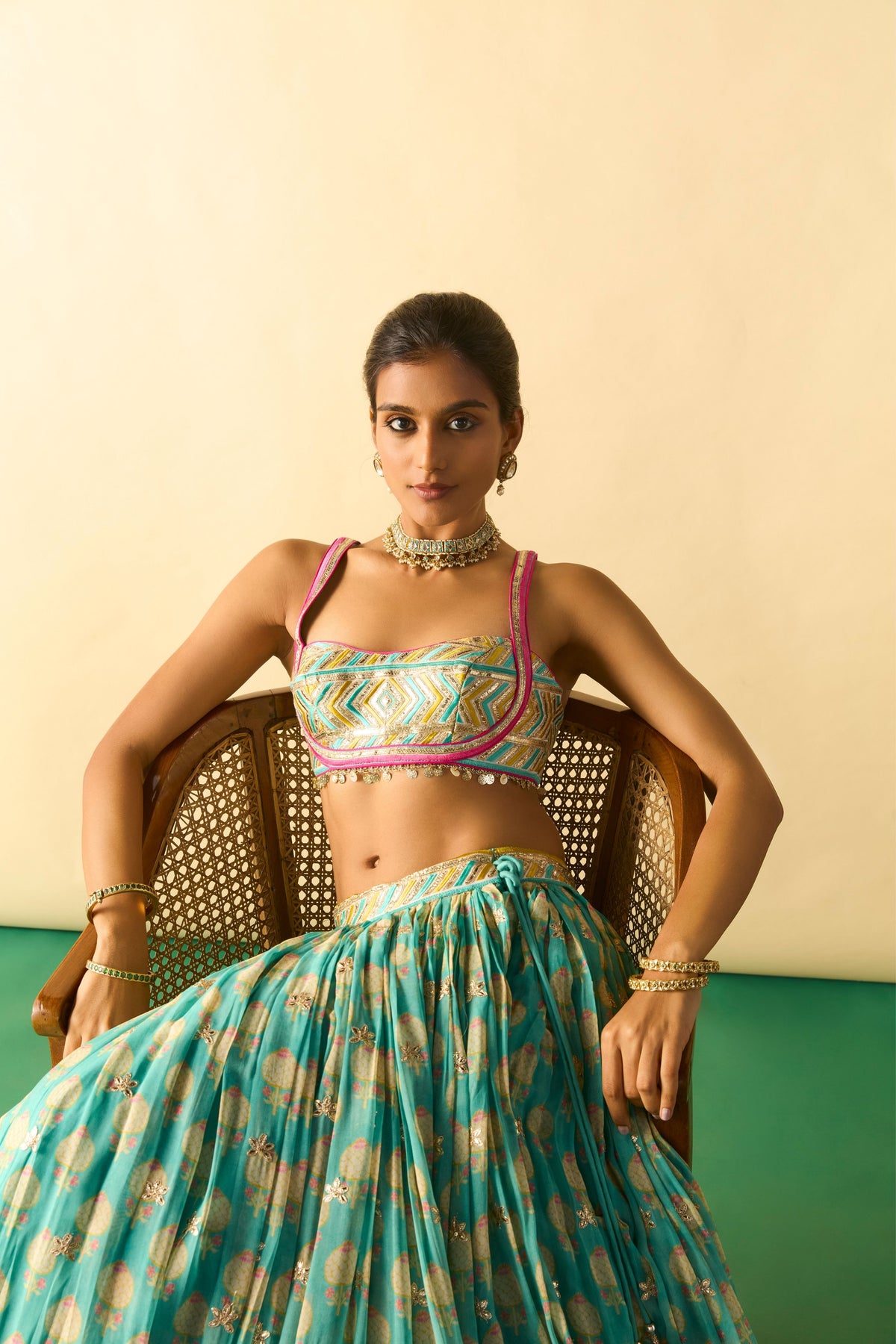 Aqua Mannat Lehenga Set