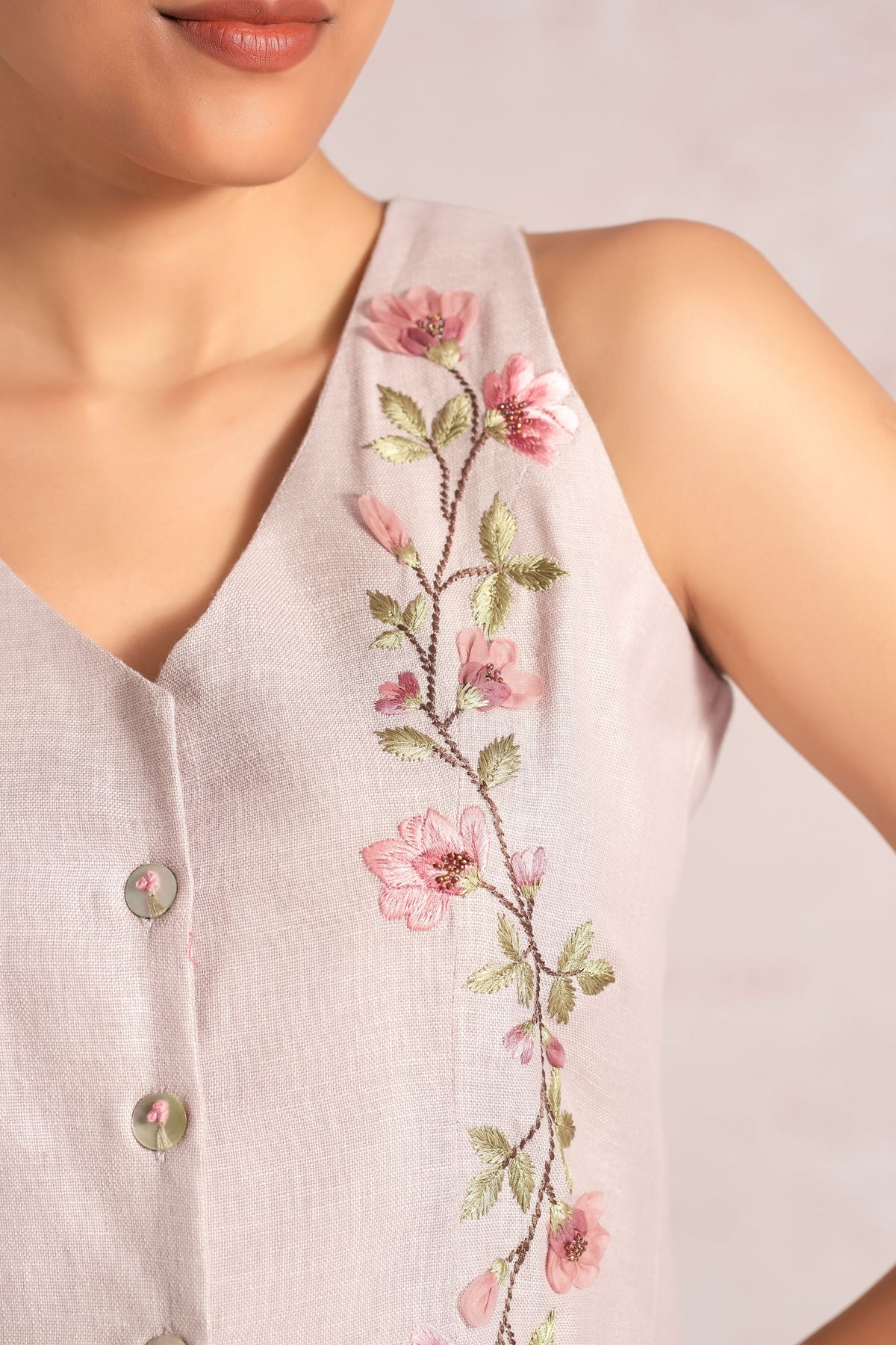 Blush Mauve Waist Coat