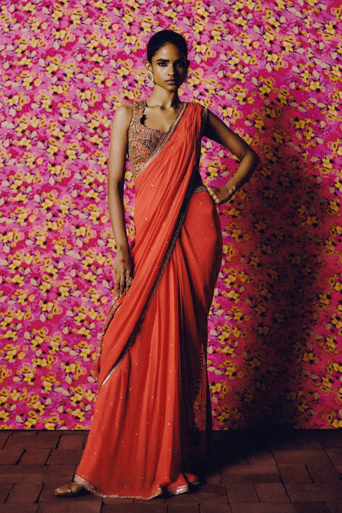 Sirumalar Pre-draped Saree Set