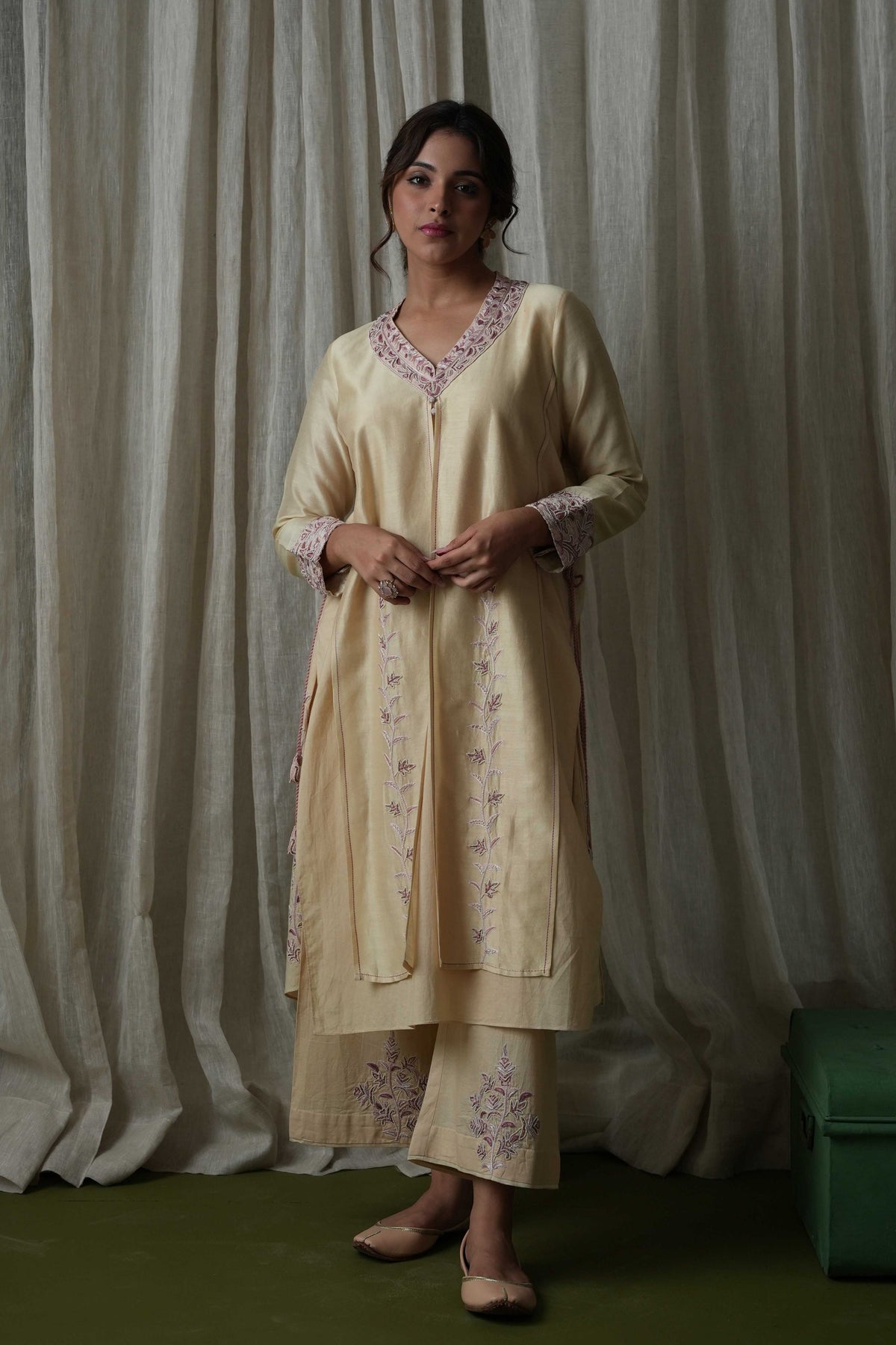 Beige Pallazo Set