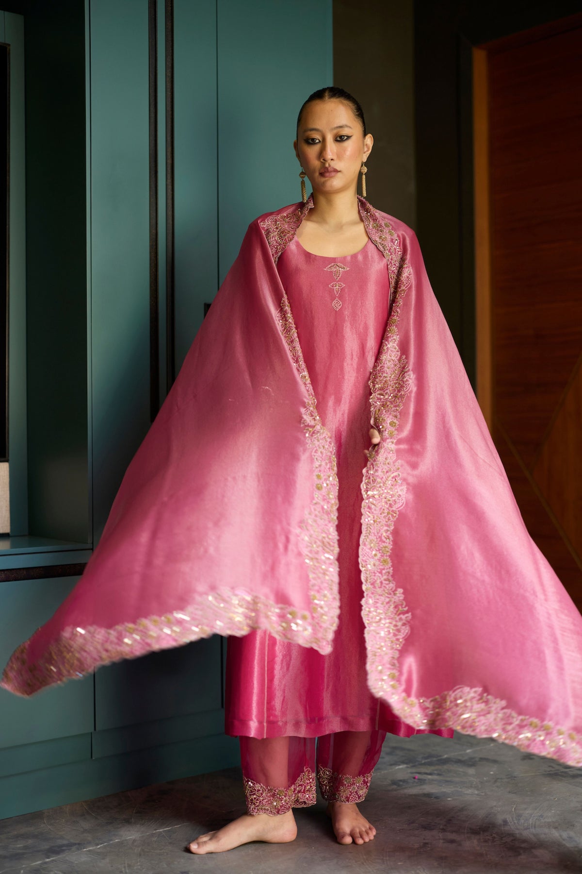 Pink Dhara Kurta Set