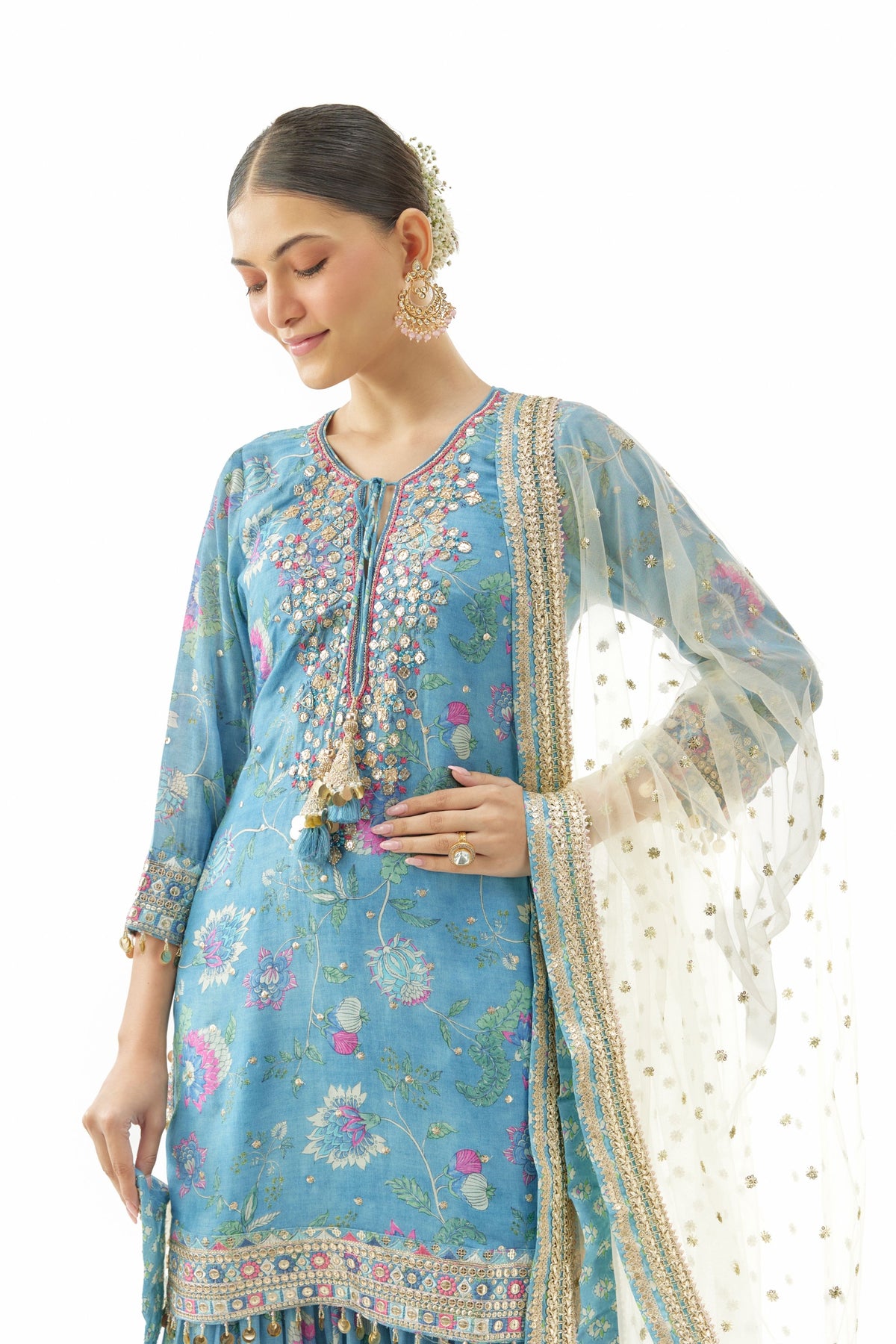 Blue Niyati Sharara Set