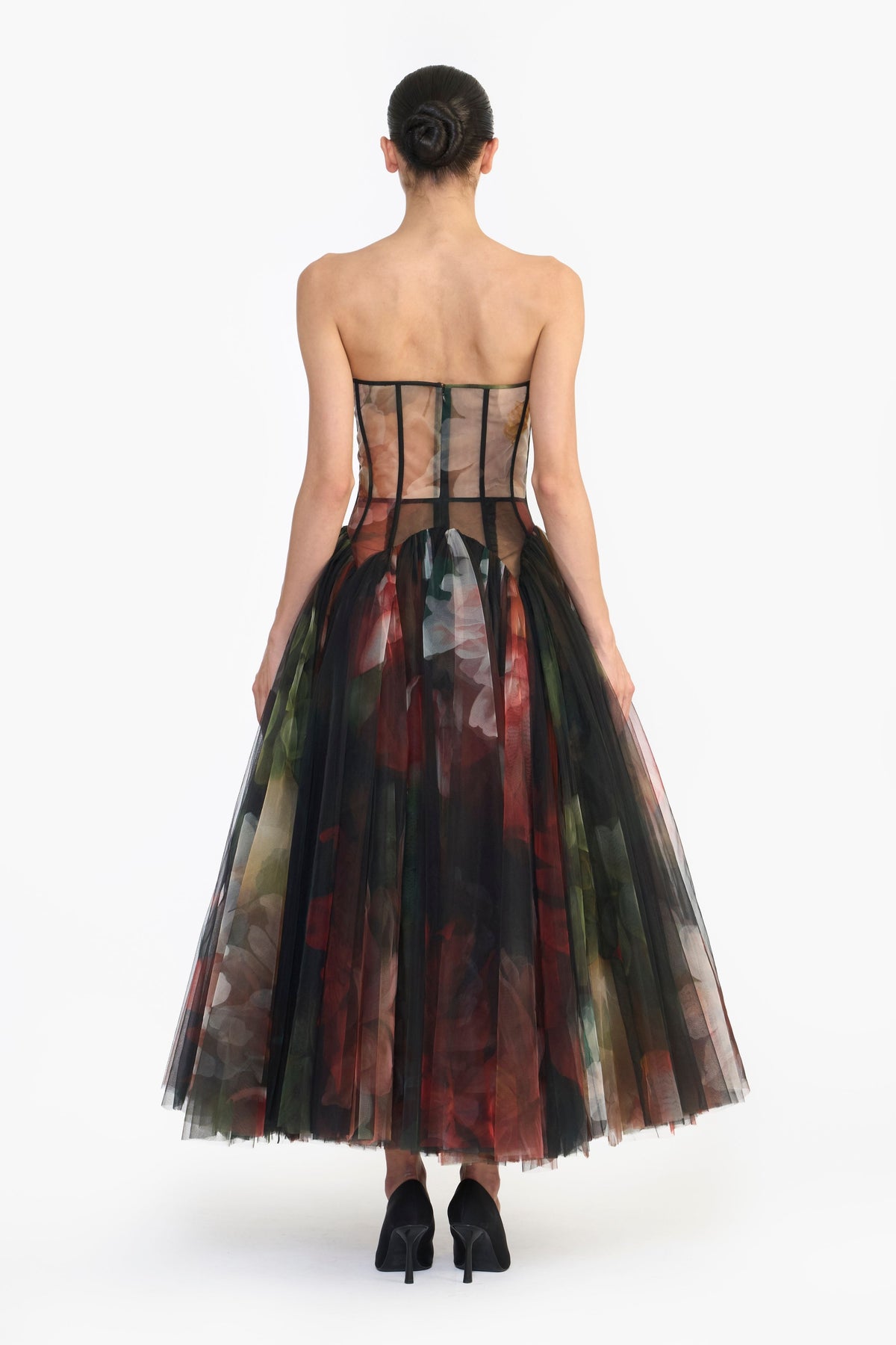 Drop Waisted Corseted Midi