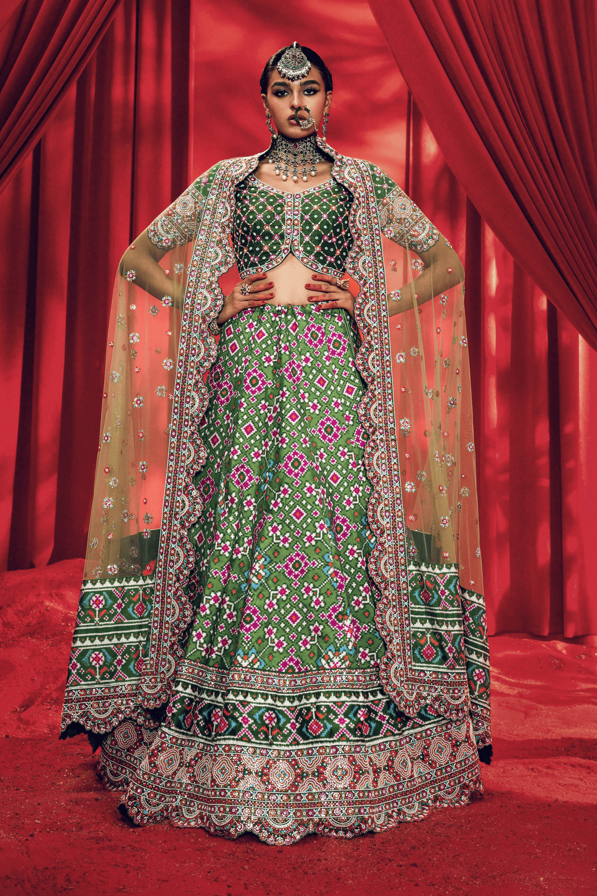 Pale Green Patola Lehnga