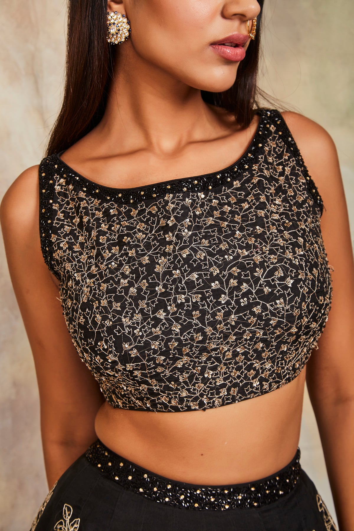 Black lehenga set