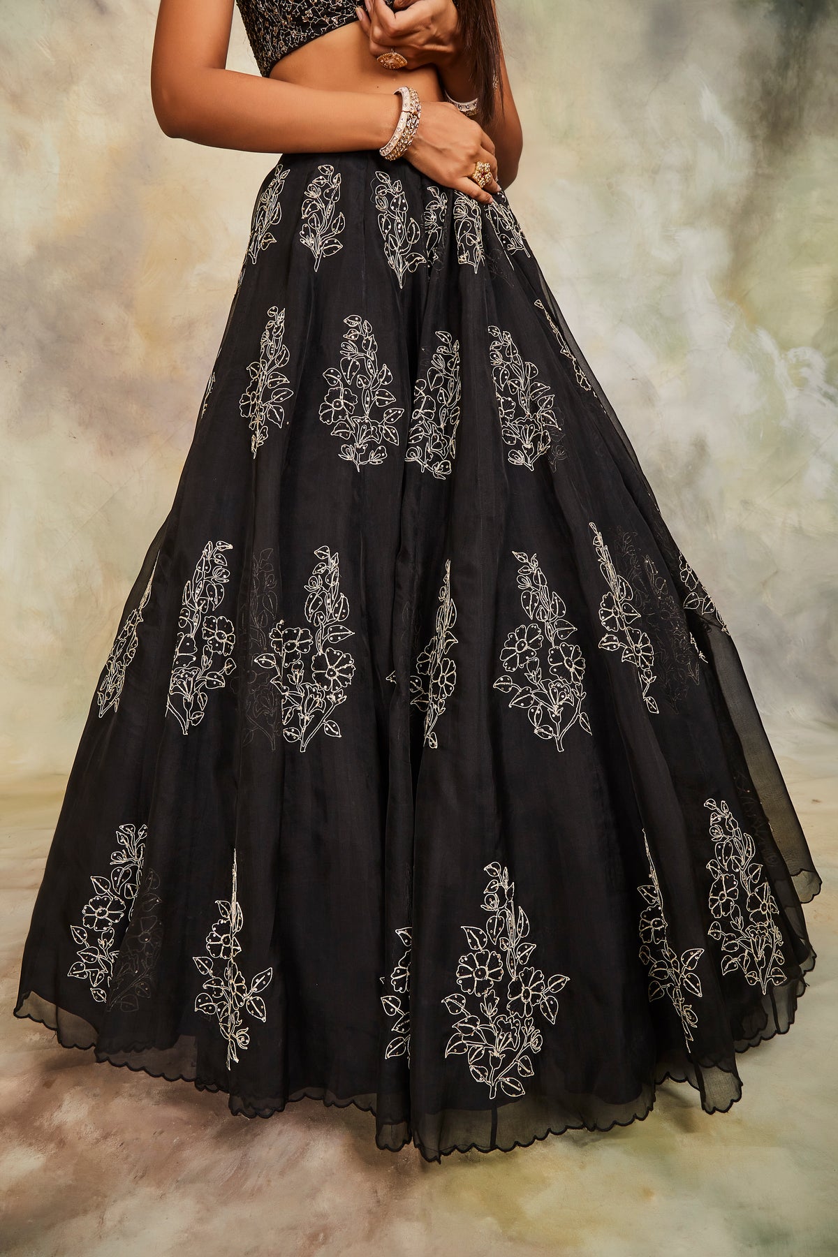 Black lehenga set