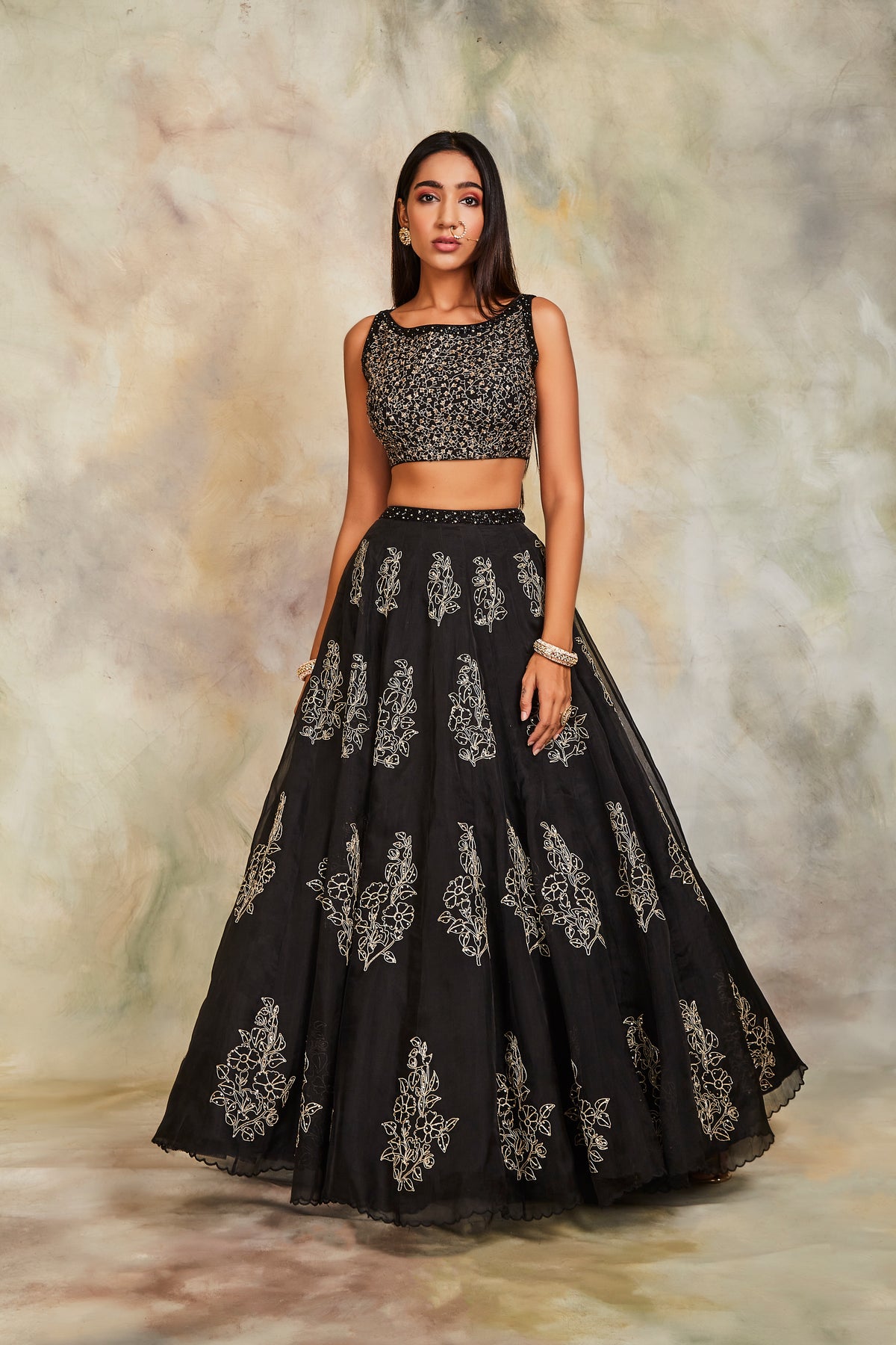 Black lehenga set