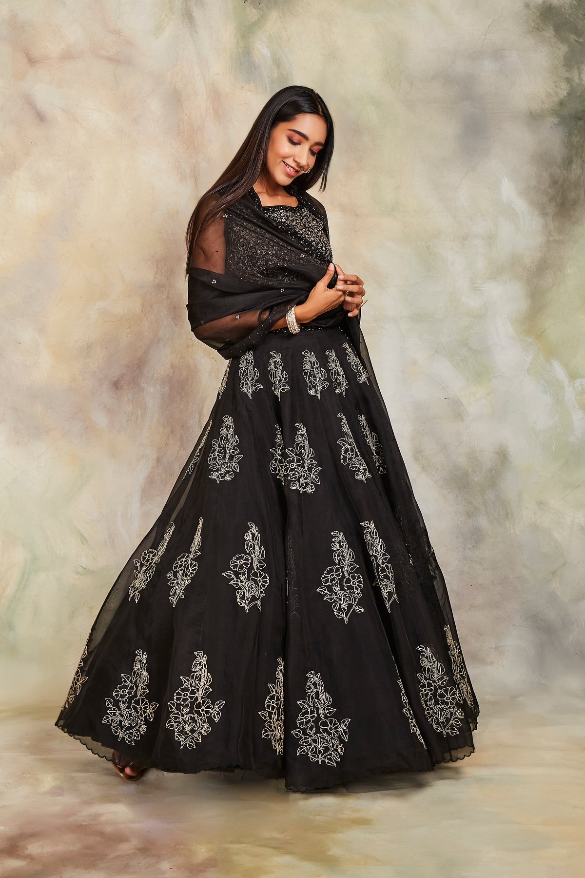 Black lehenga set