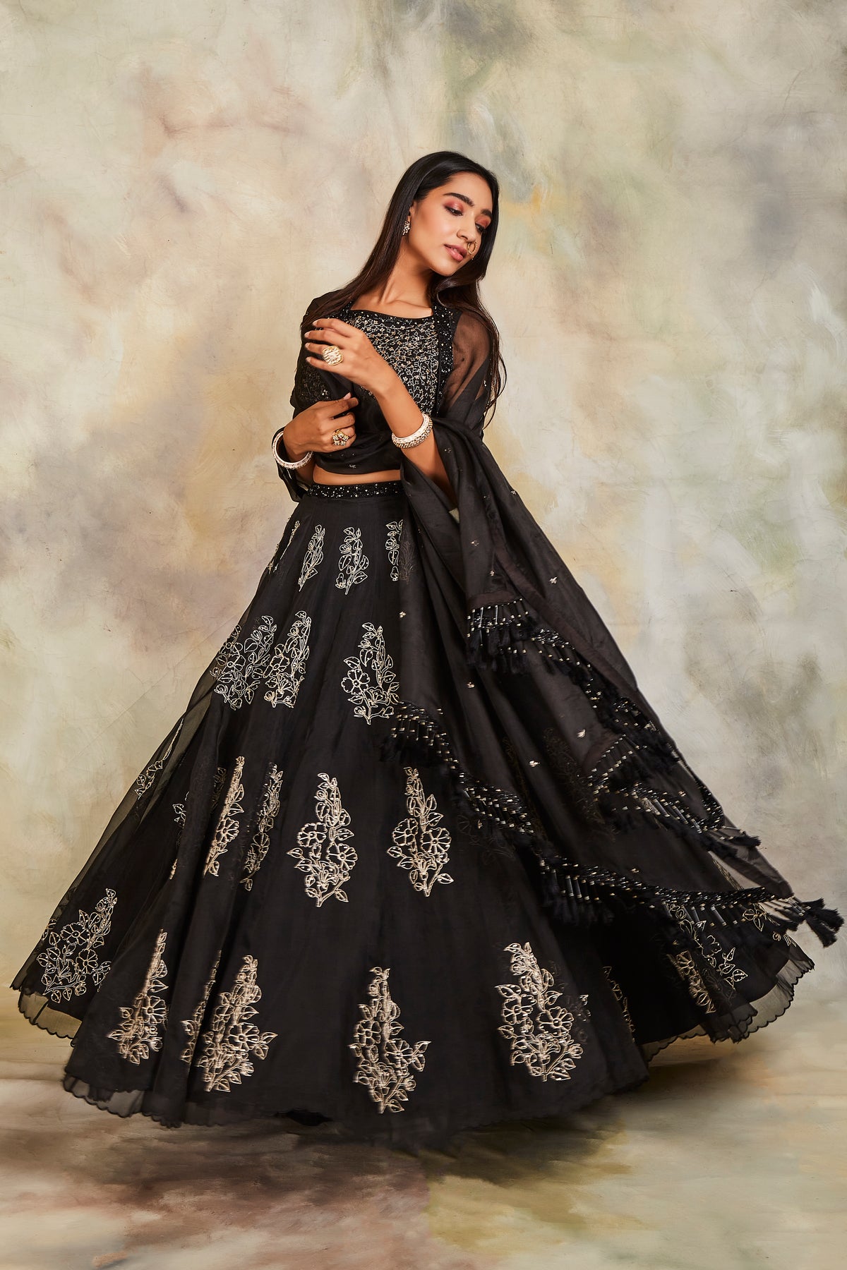 Black lehenga set