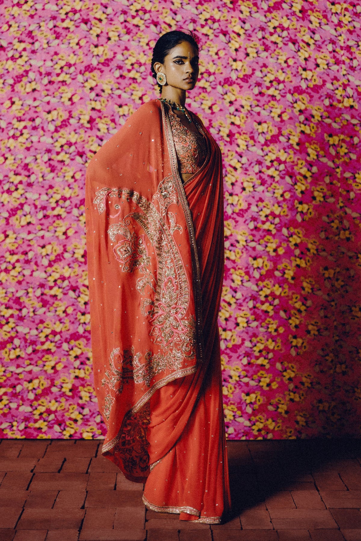 Sirumalar Pre-draped Saree Set