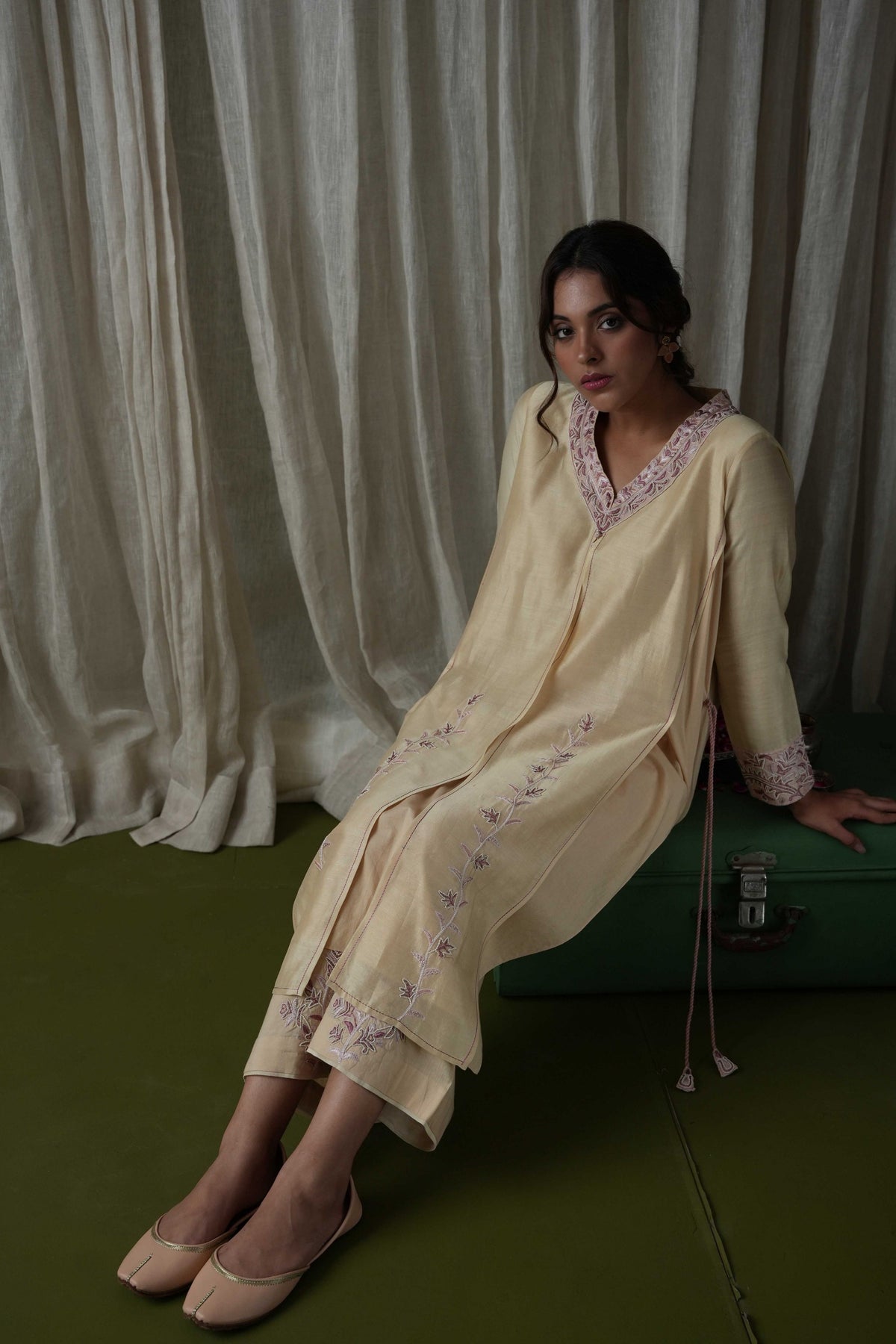 Beige Pallazo Set