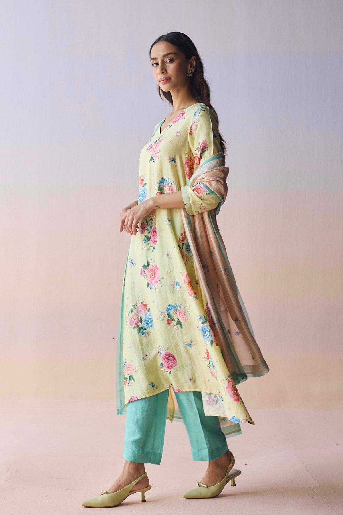 Kindred Petals Yellow Kurta and Pants