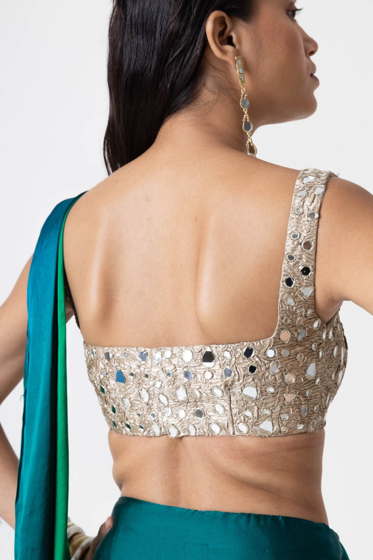Sky Lights Drape Saree Set