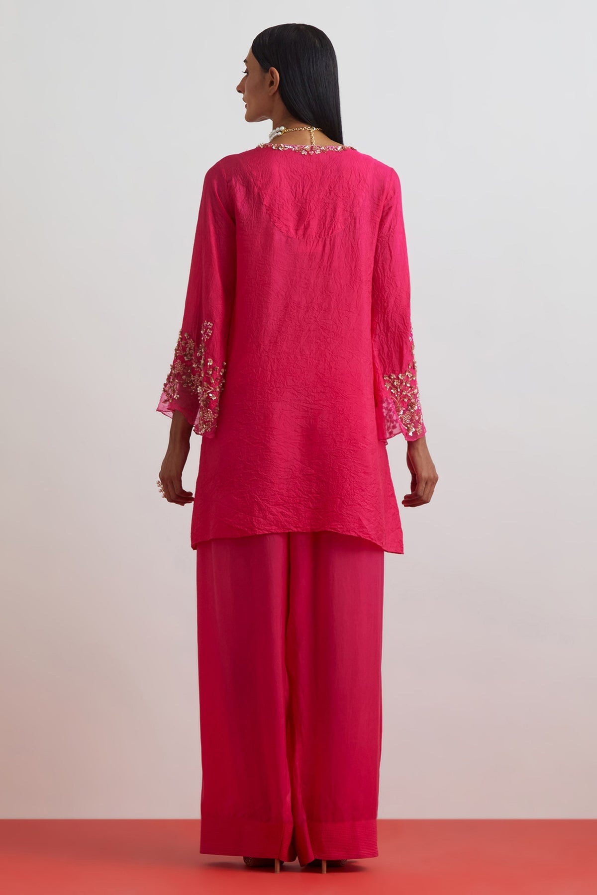 Embroidered Beaded Tunic Set