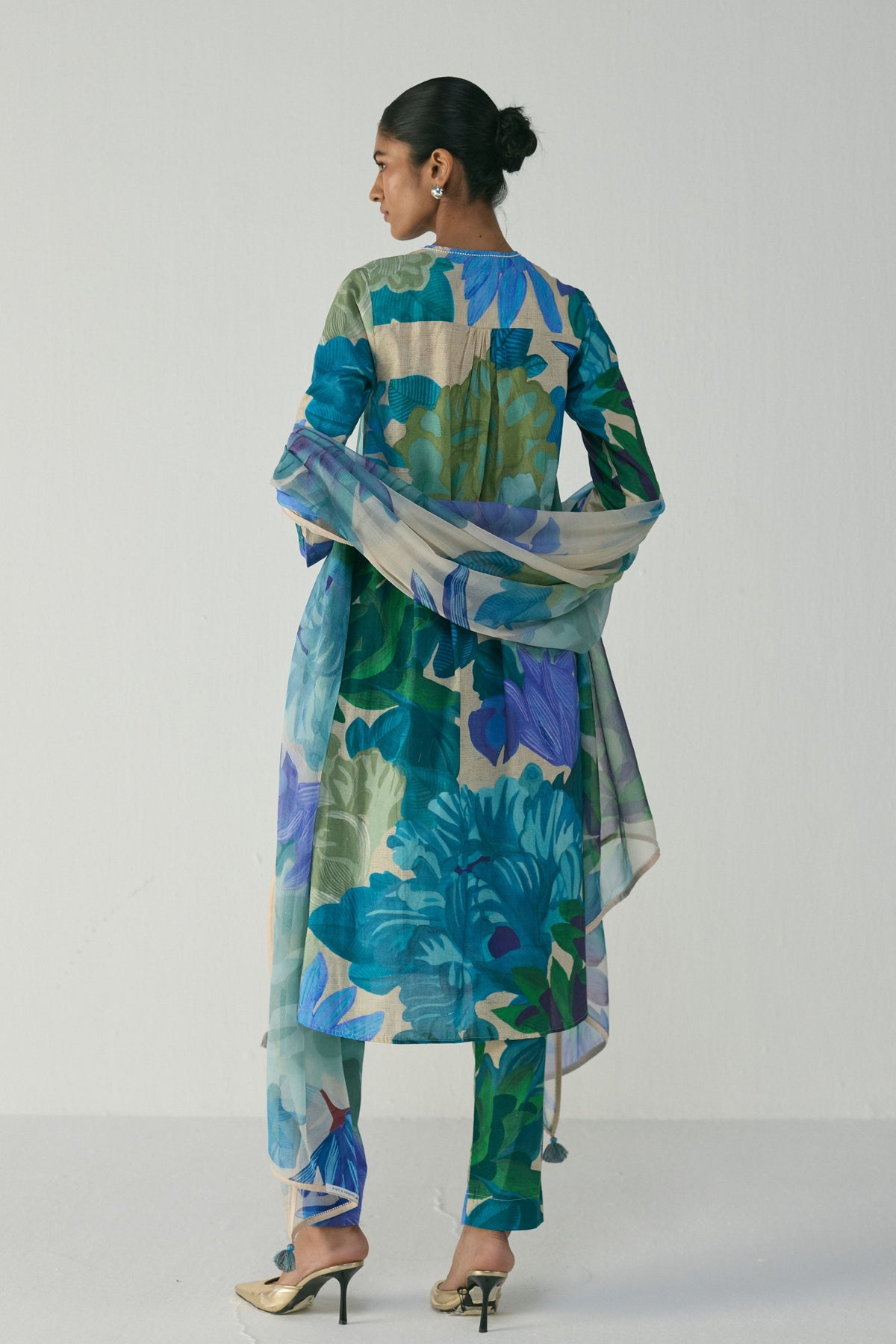 Garden Party Long Cotton Kurta Set