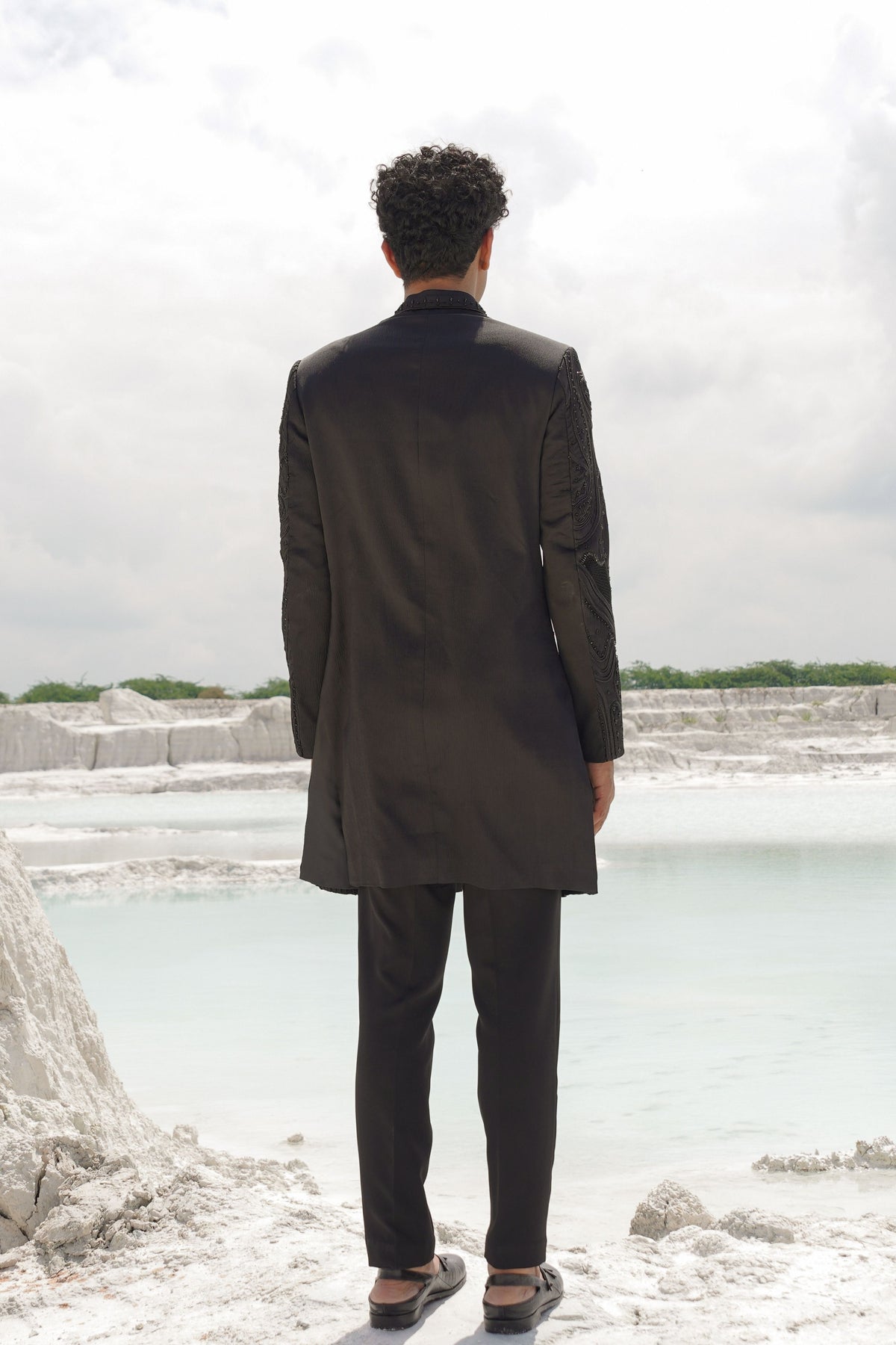 Black Indo Jacket Set
