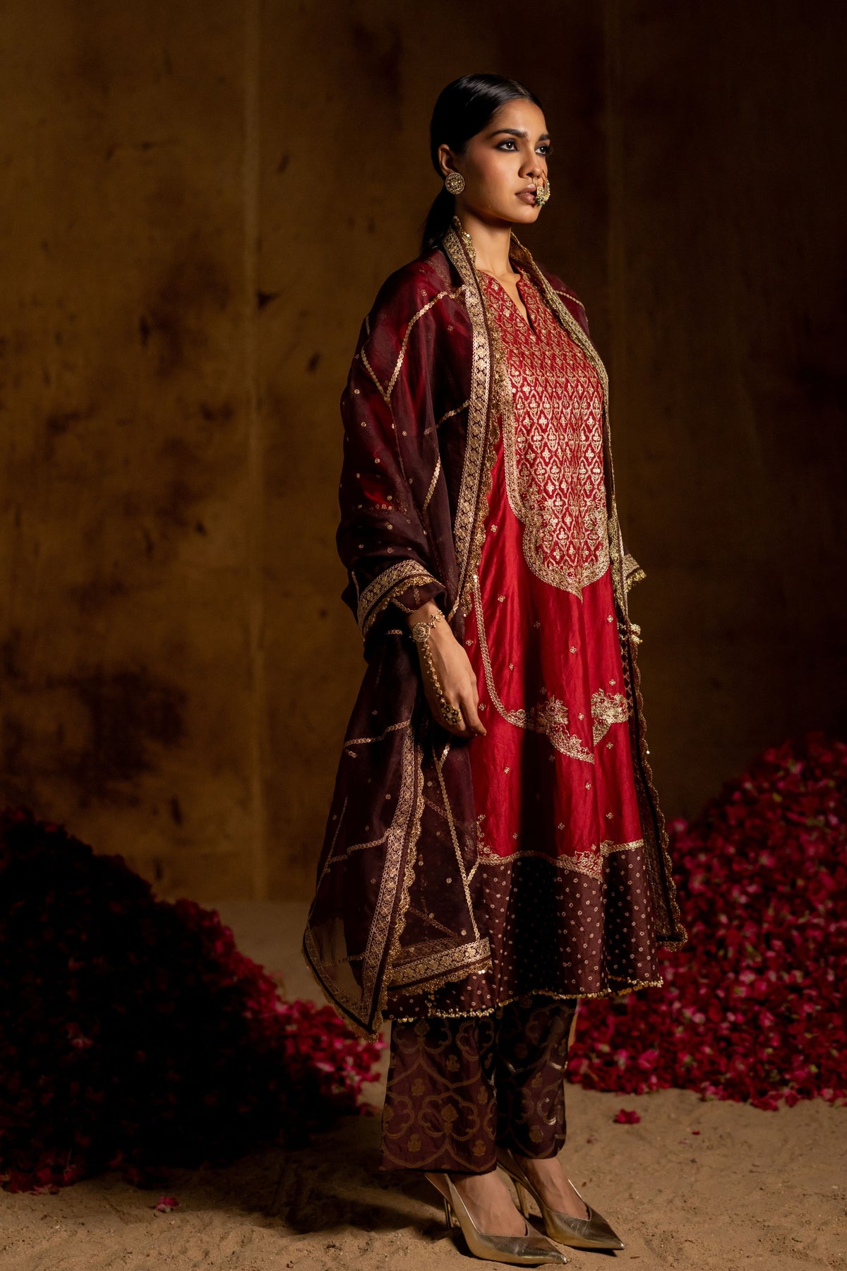 Mandakini Bandhani Brocade Set