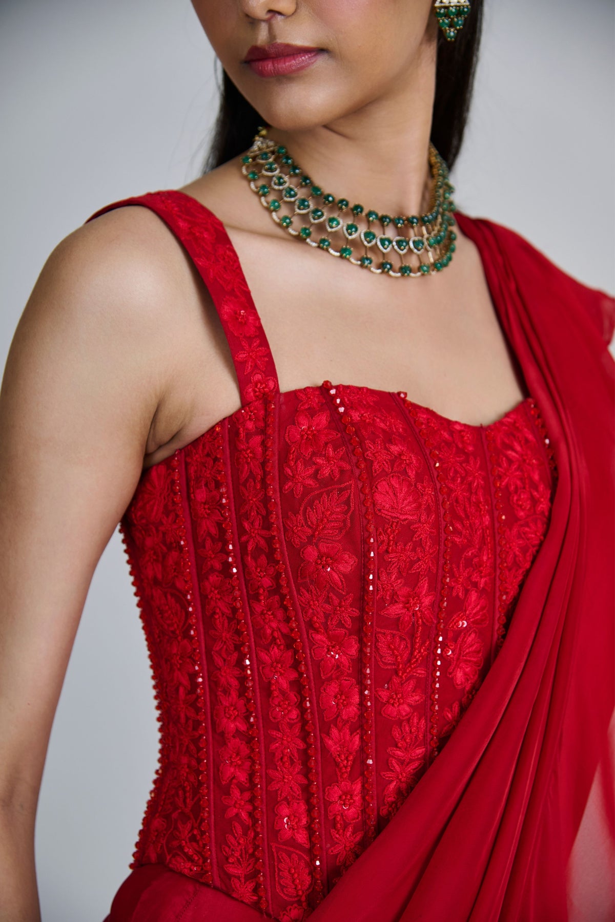 Nica Draped Saree Set