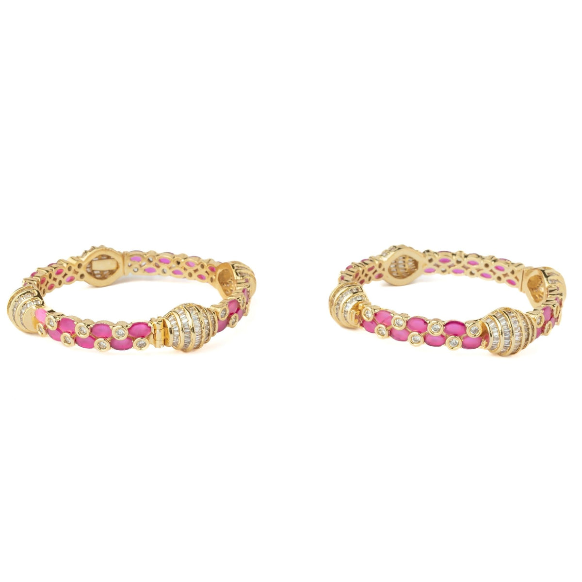 Pink Gold Plated Bangles
