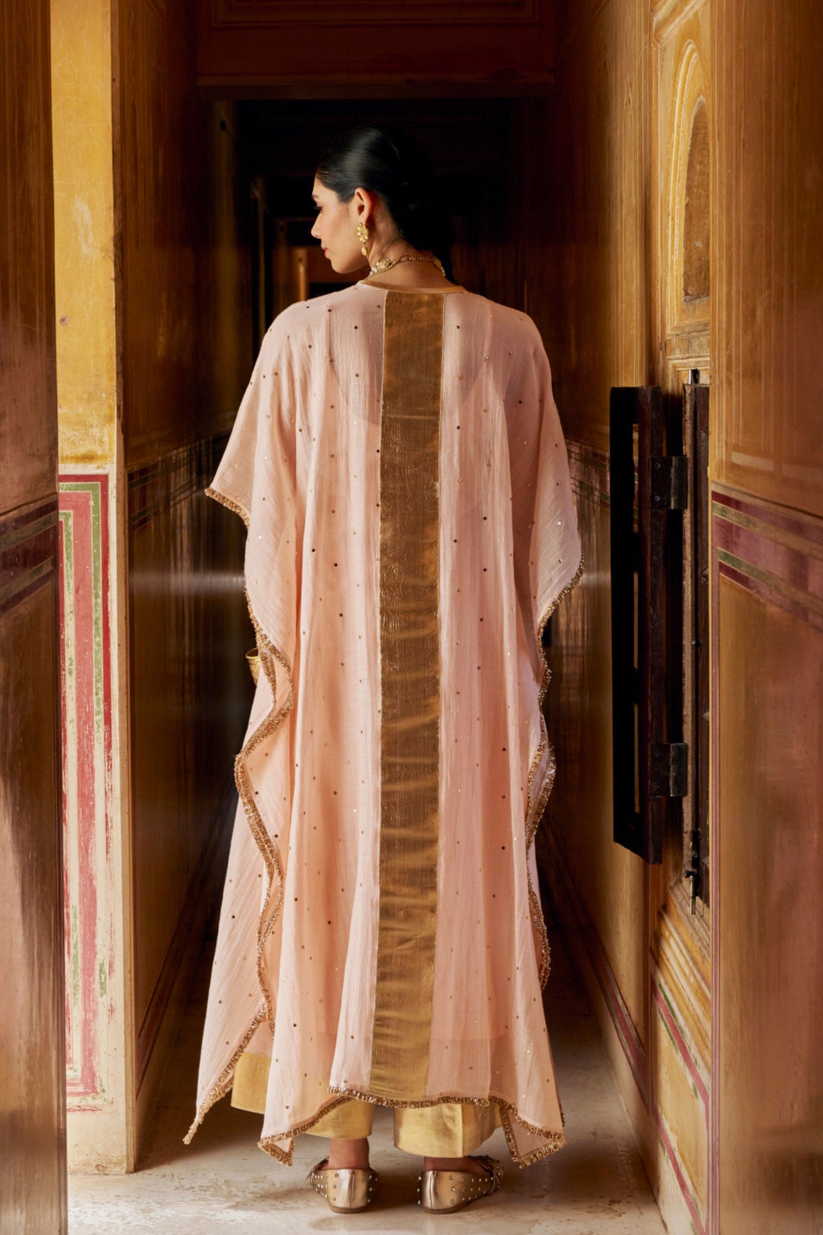 Vintage Blush Kaftan Set