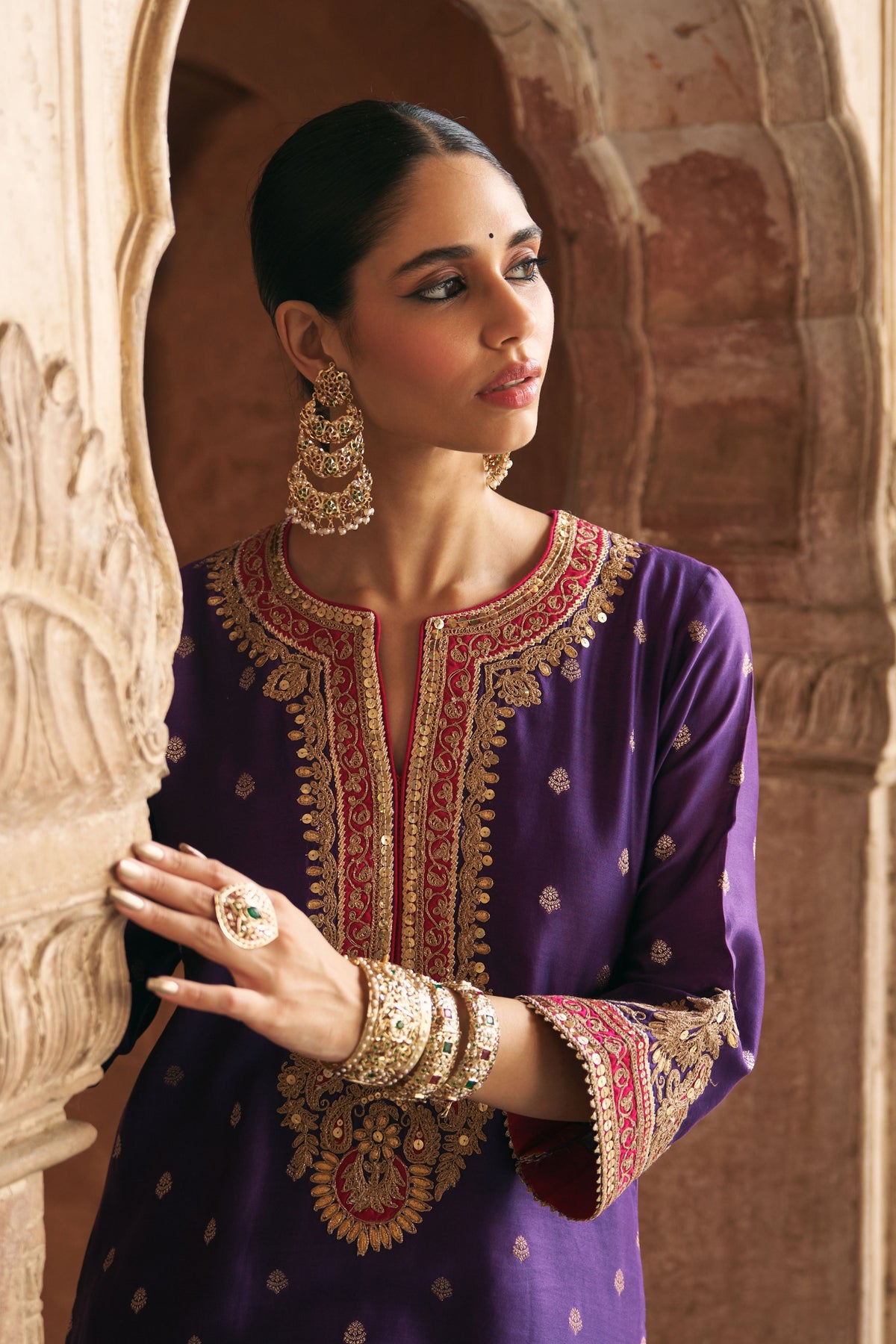 Sobia Purple Kurta Set
