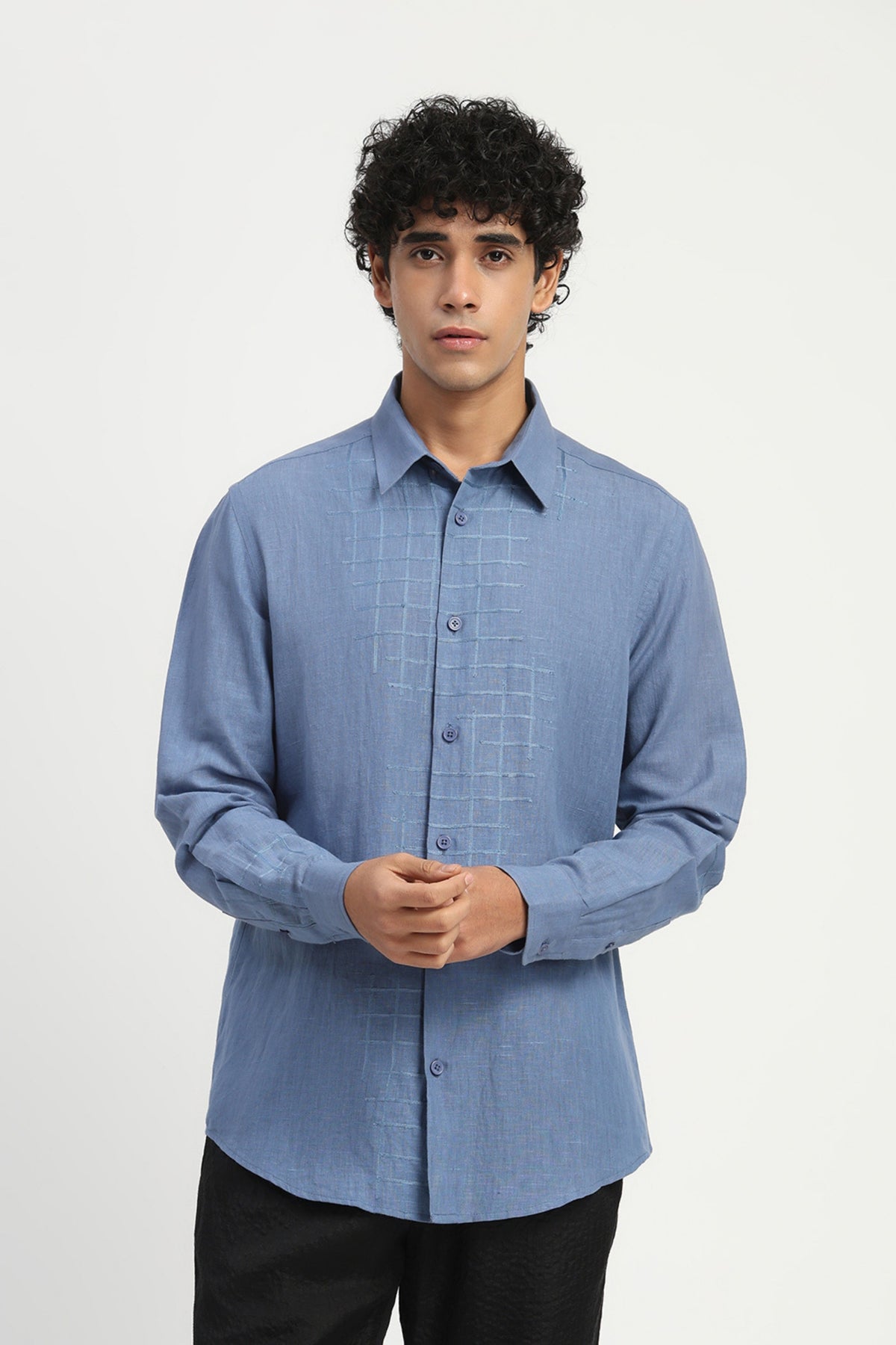 Blue Aari Checks Shirt