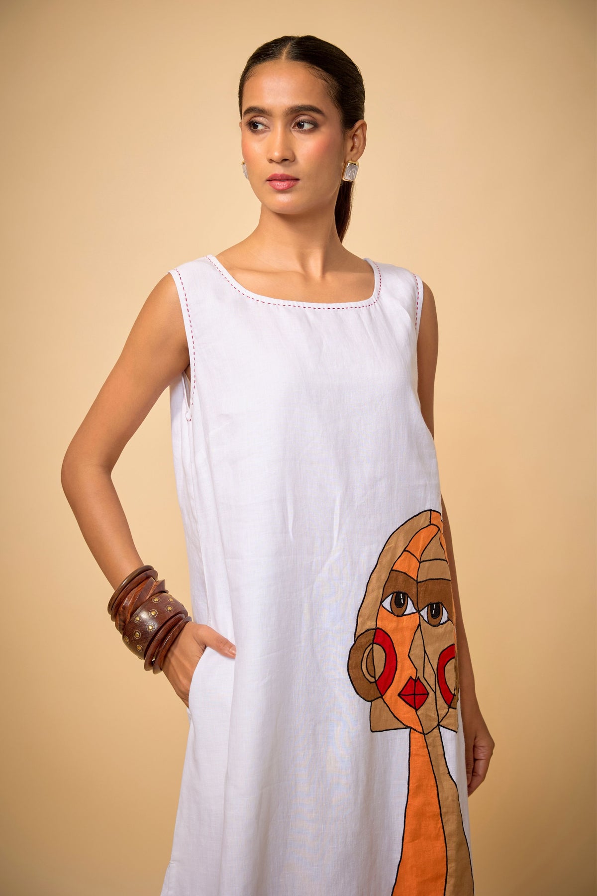 White Embroidered Dress