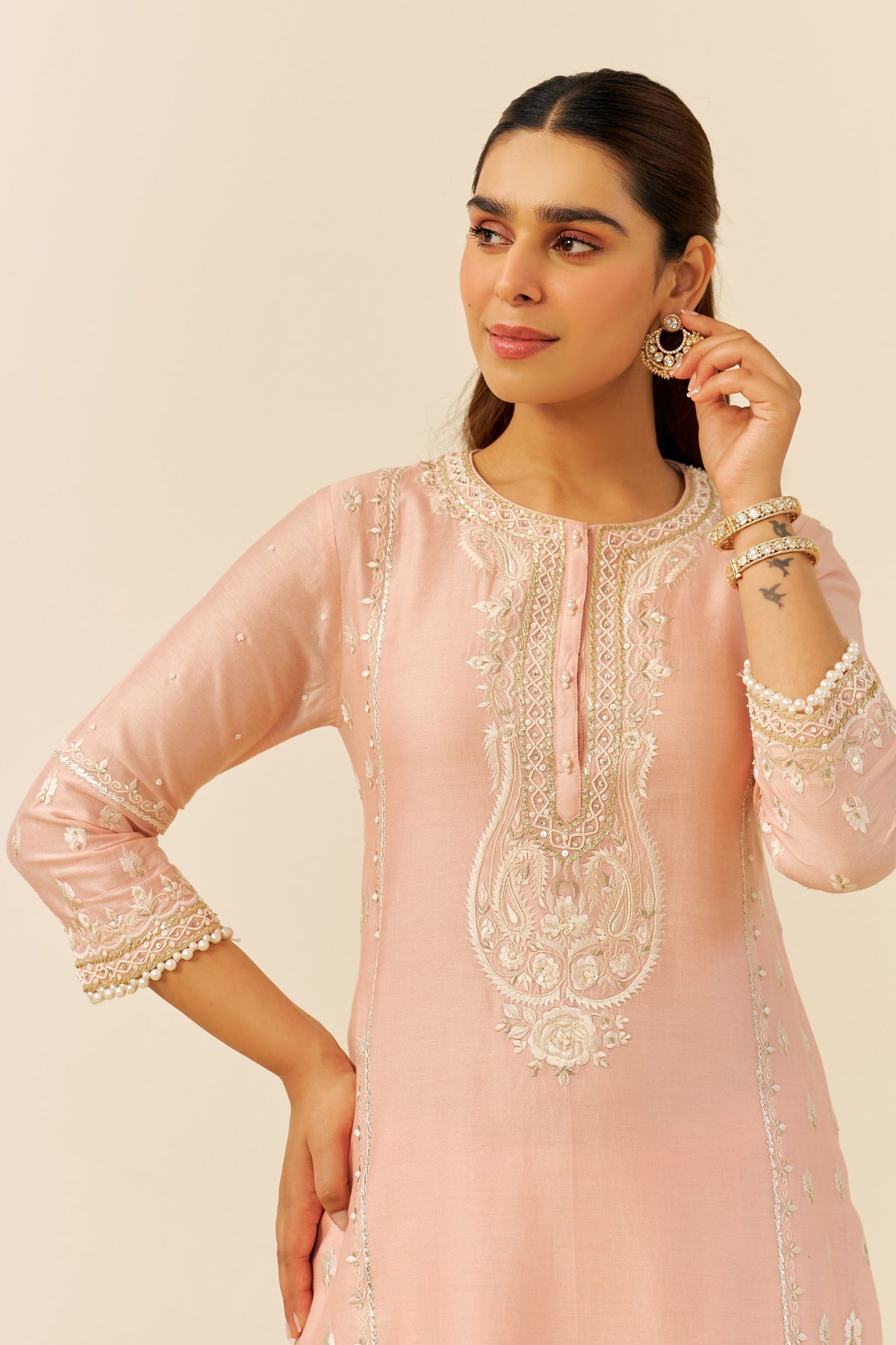Zahra Rose Kurta Set