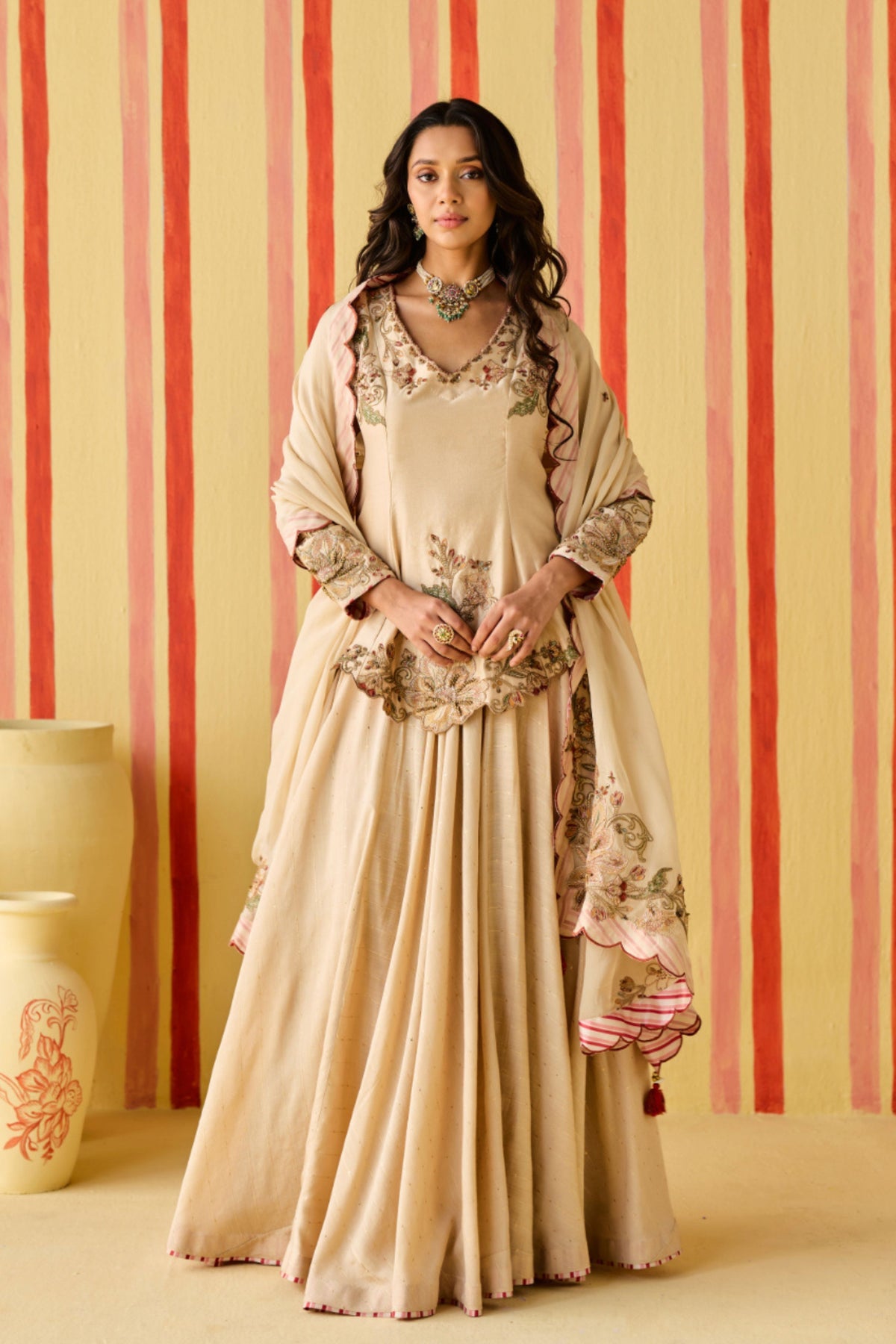 Sitara Tussar Lehenga Set