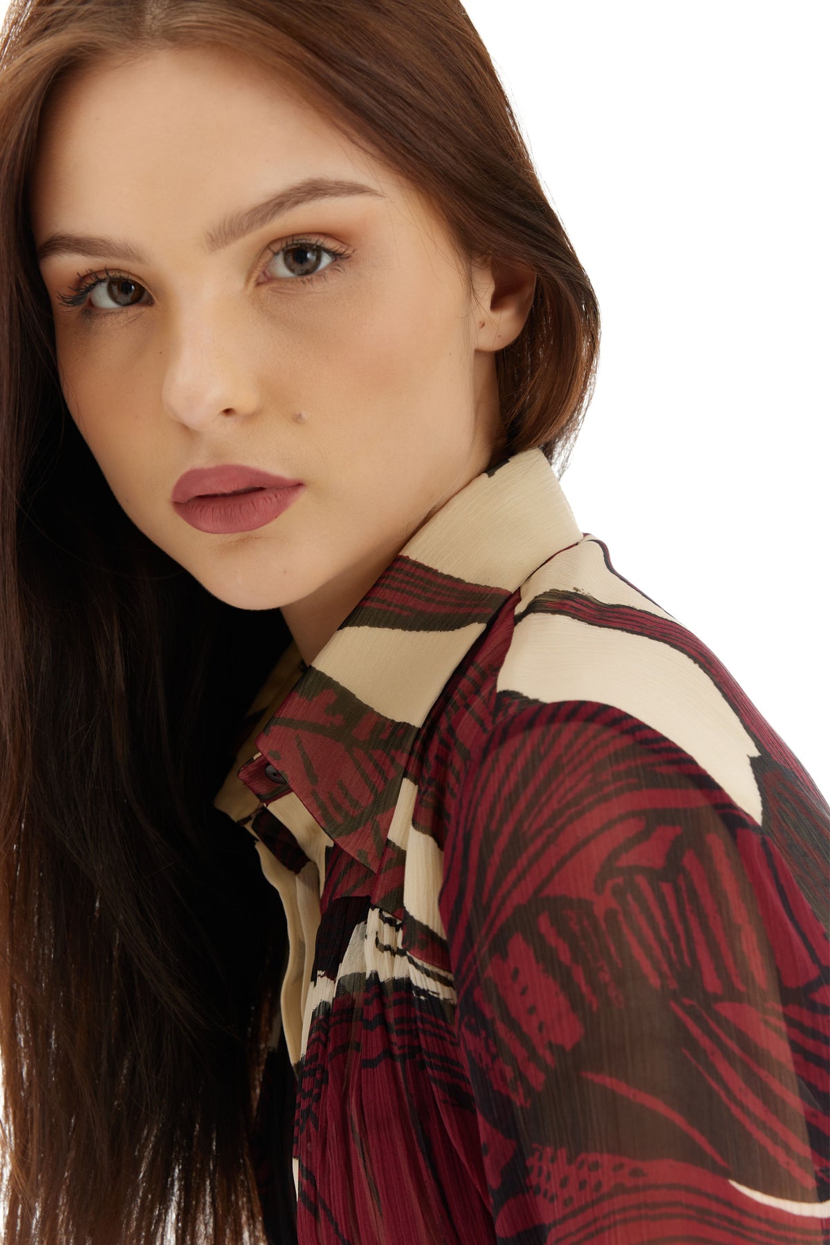 Off White and Brown Top