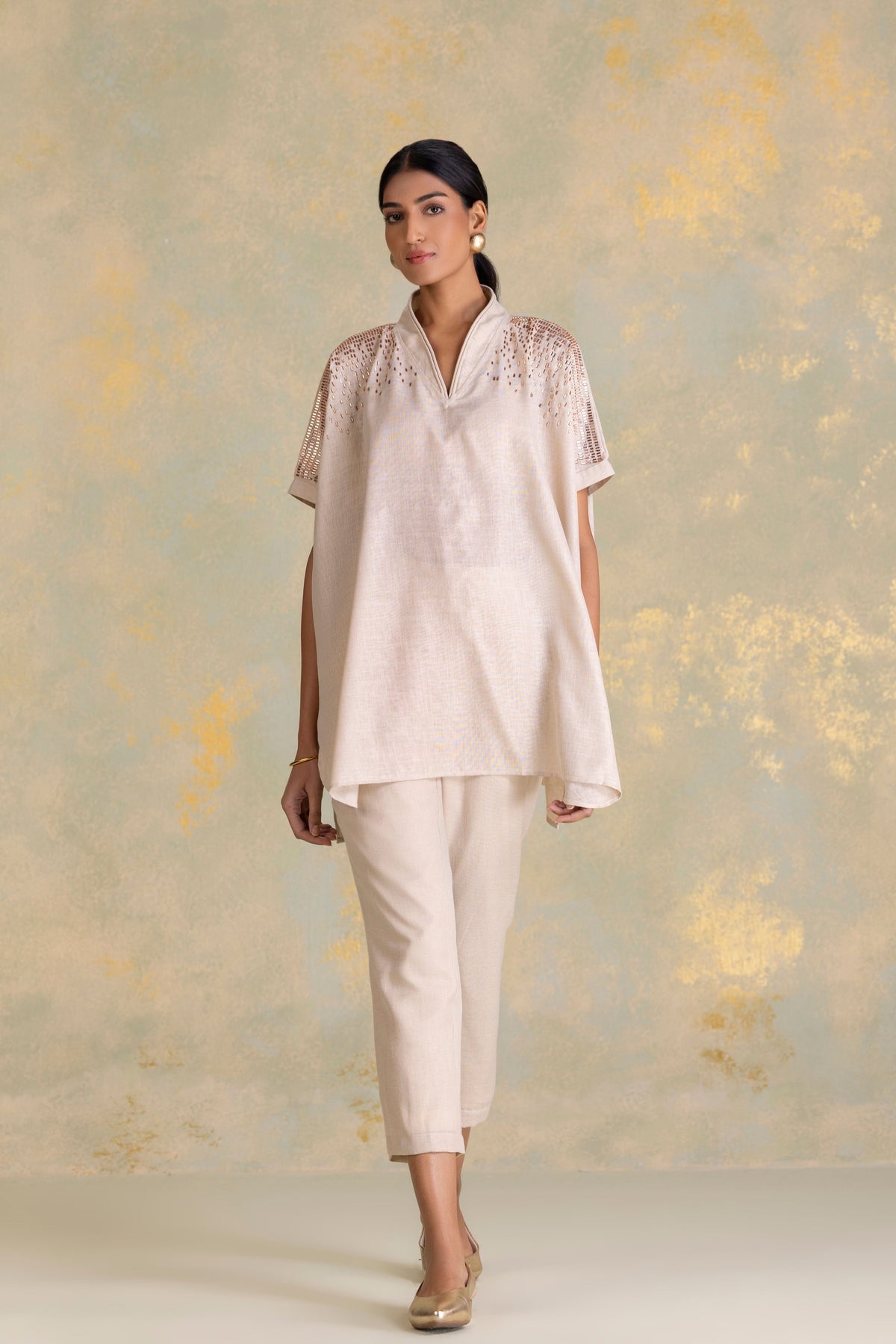 Natural Rain Square Top