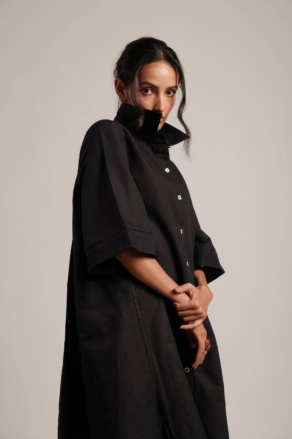 Night Sky December Shirt Dress