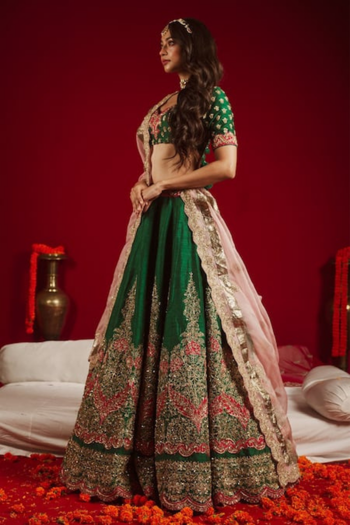 Green Lehenga Set