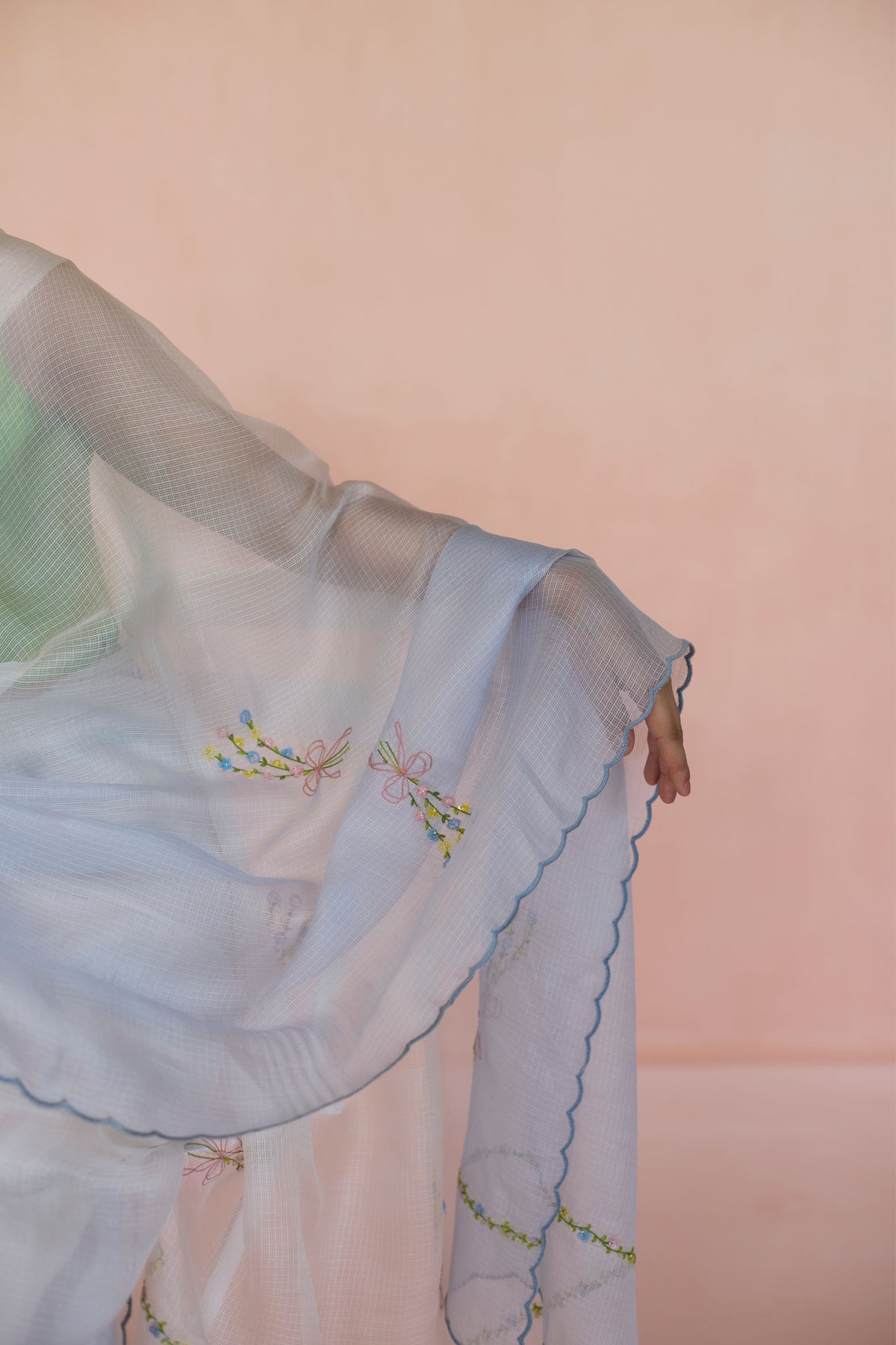 Blue Ombre Silk Saree