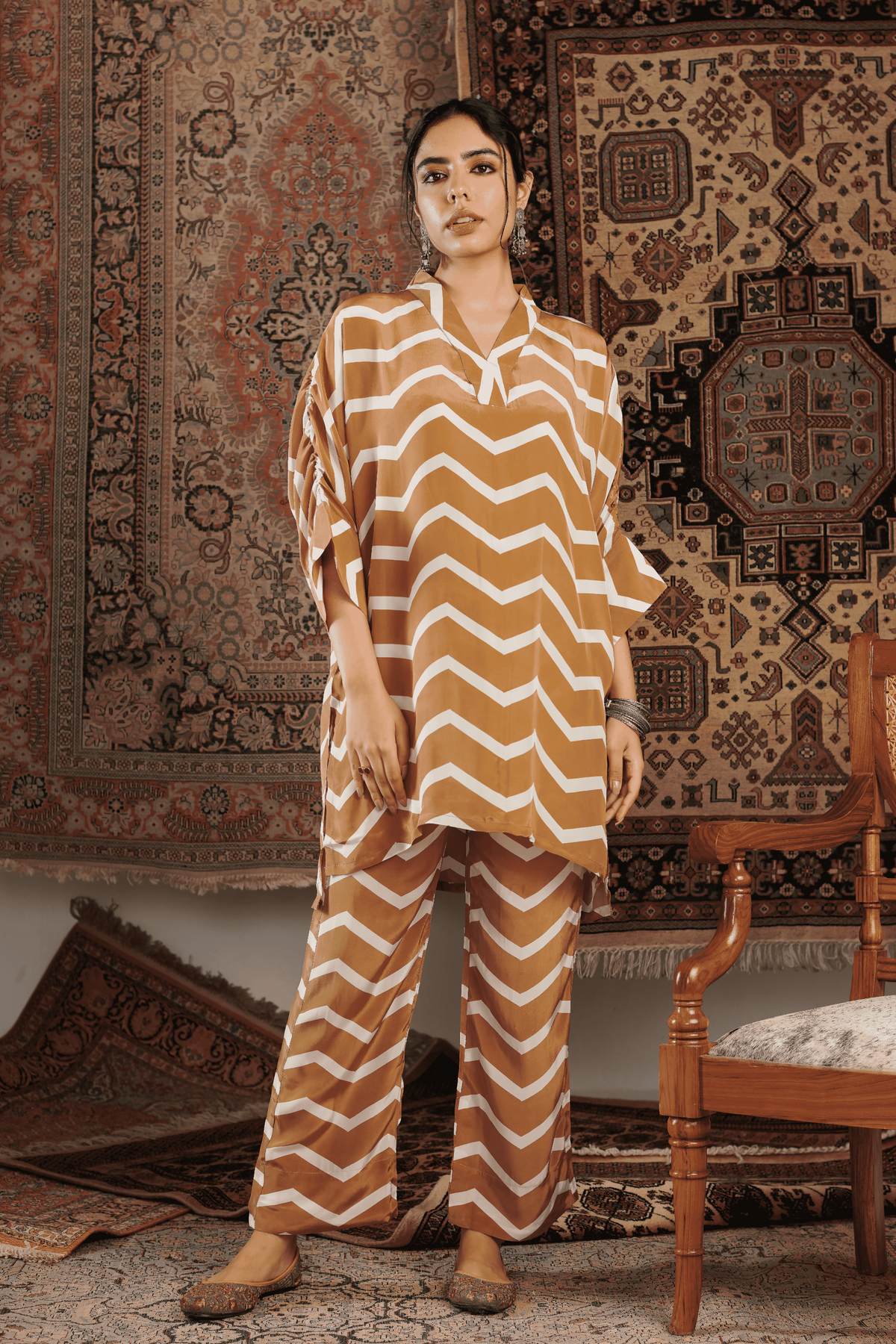 Chevron Mustard Tunic Set