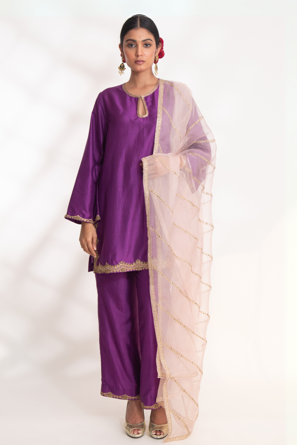 Purple Aavya Tunic Set