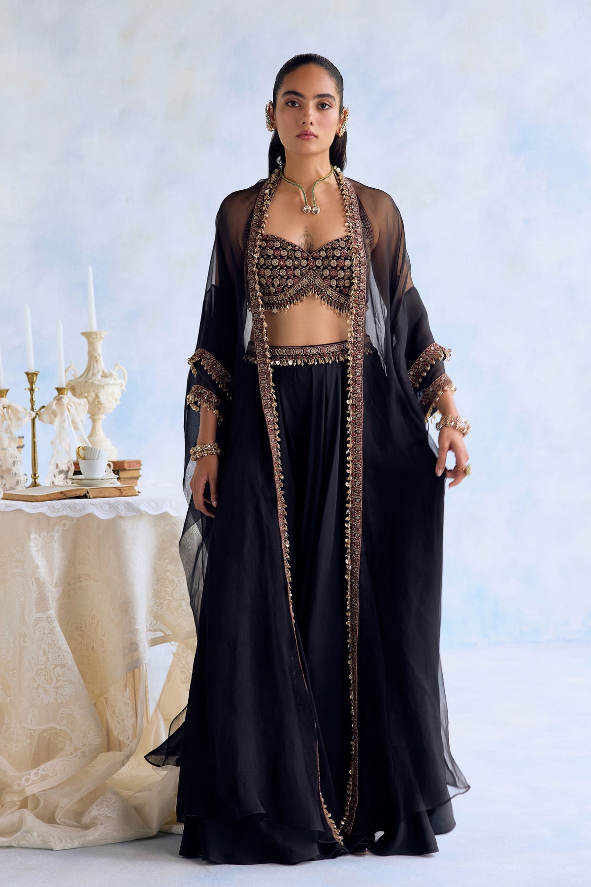 Gardenia Cape Lehenga Set