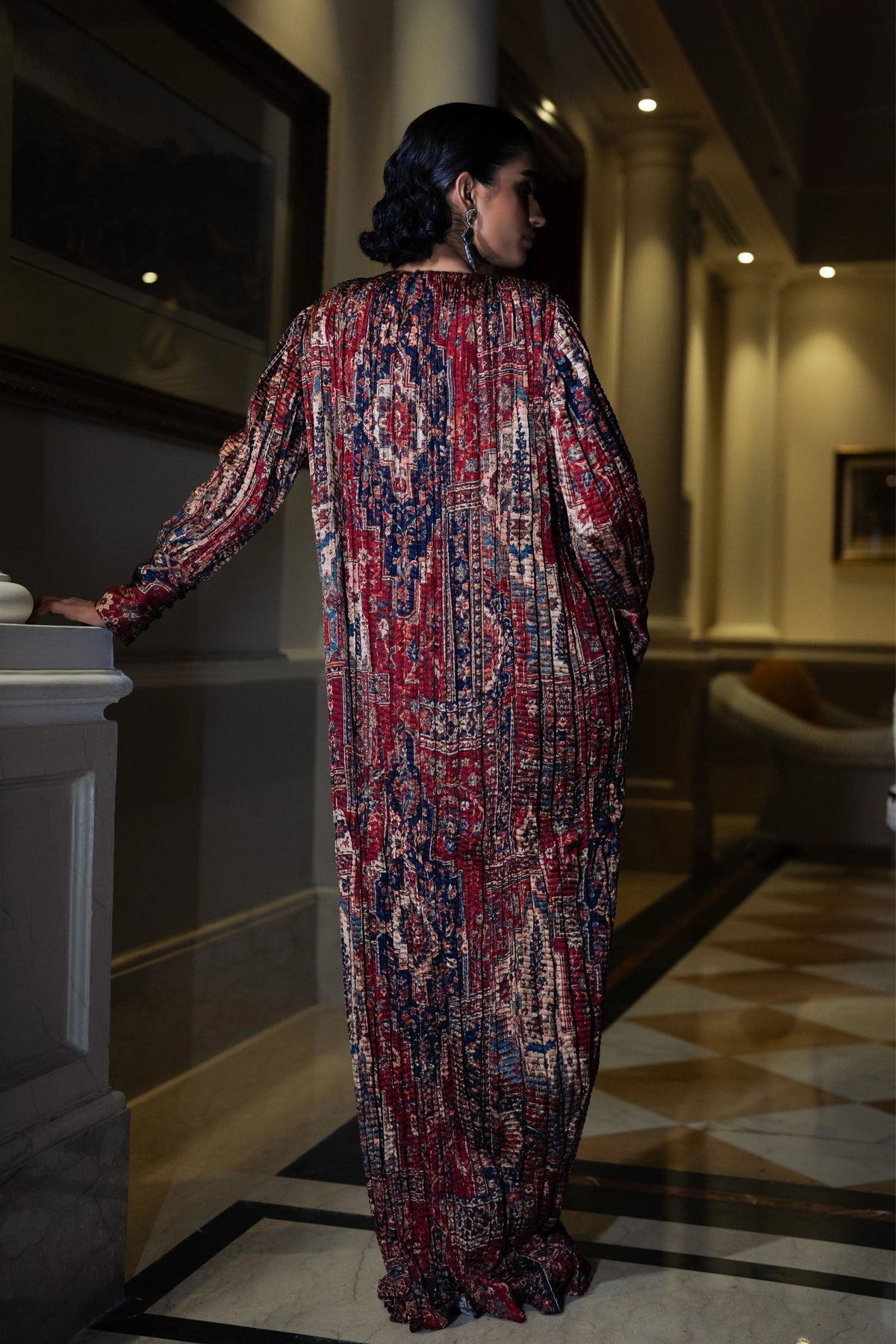 Kilim Printed Crushed Maxi