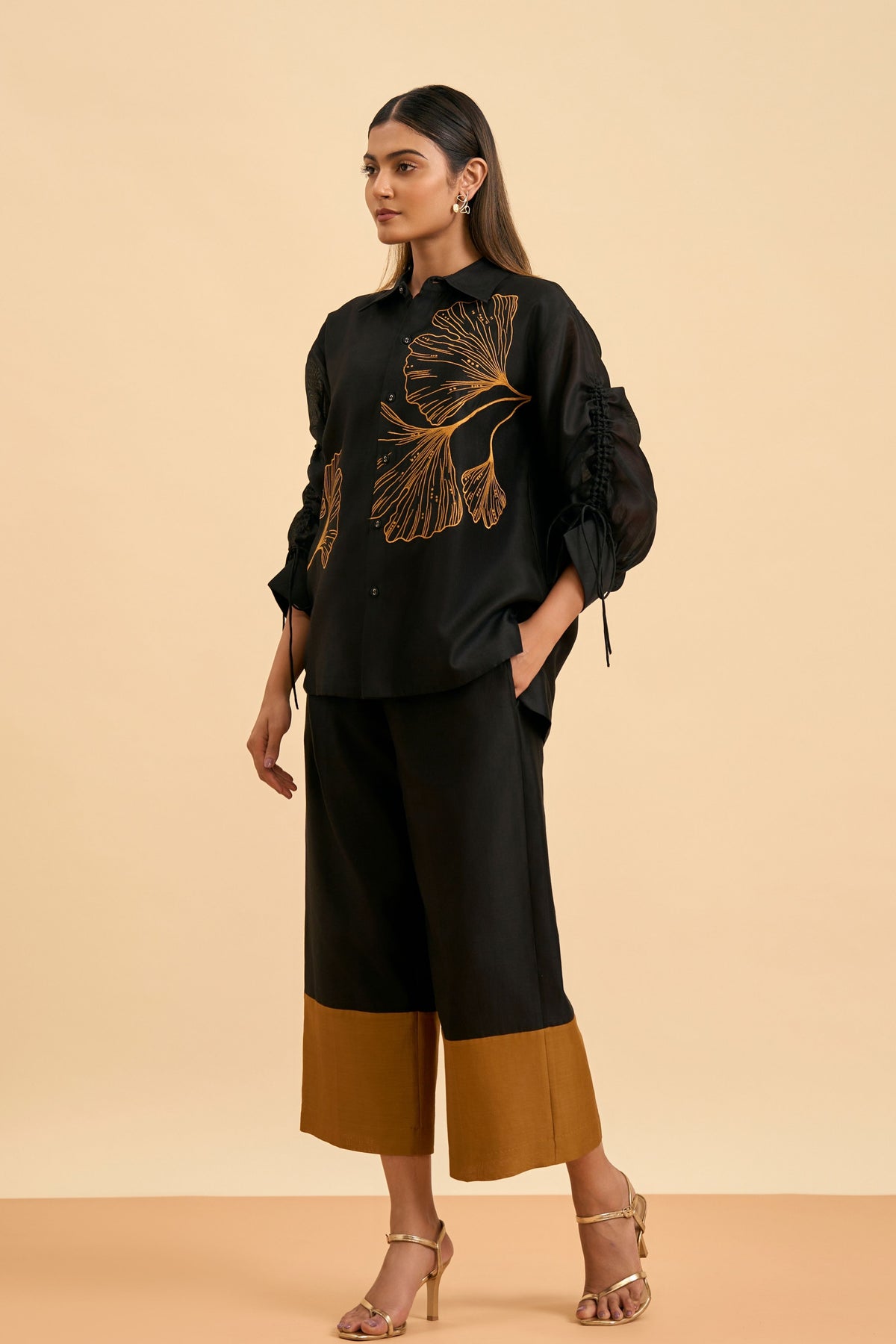 Black Ginkgo Co-ord Set