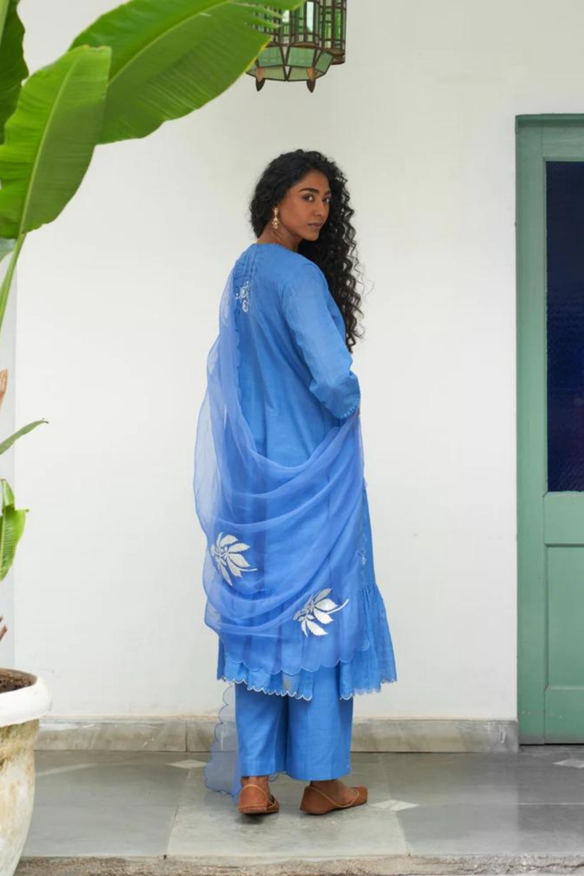 Asmani Champa Sitara Kurta Set