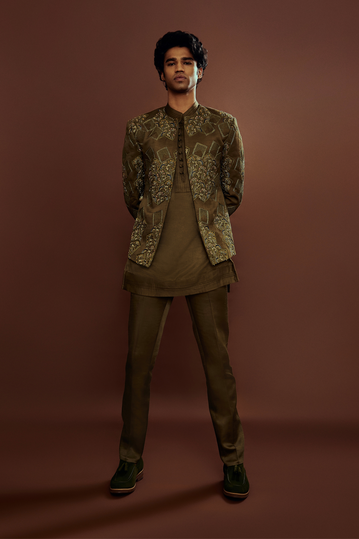 Babil Khan In The Olives Short Jacket Set