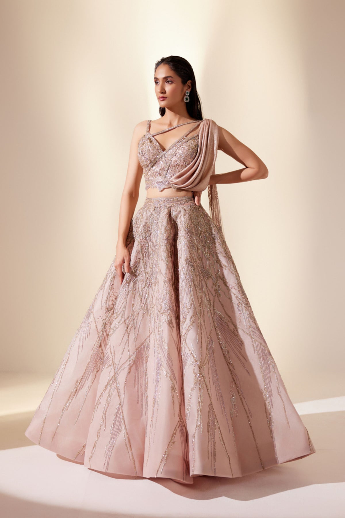 Radiant Coral Lehenga Set