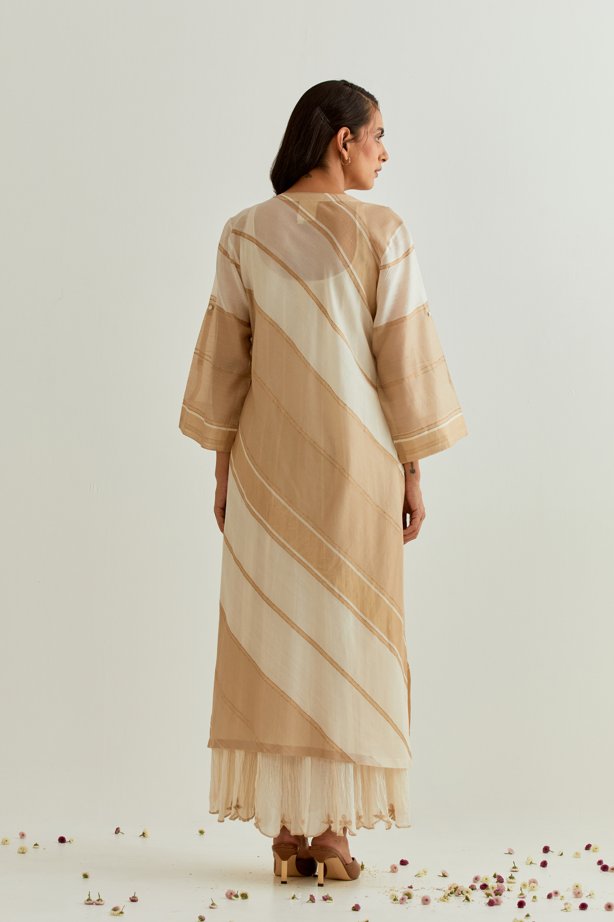 Ivory Chanderi Kurta Set