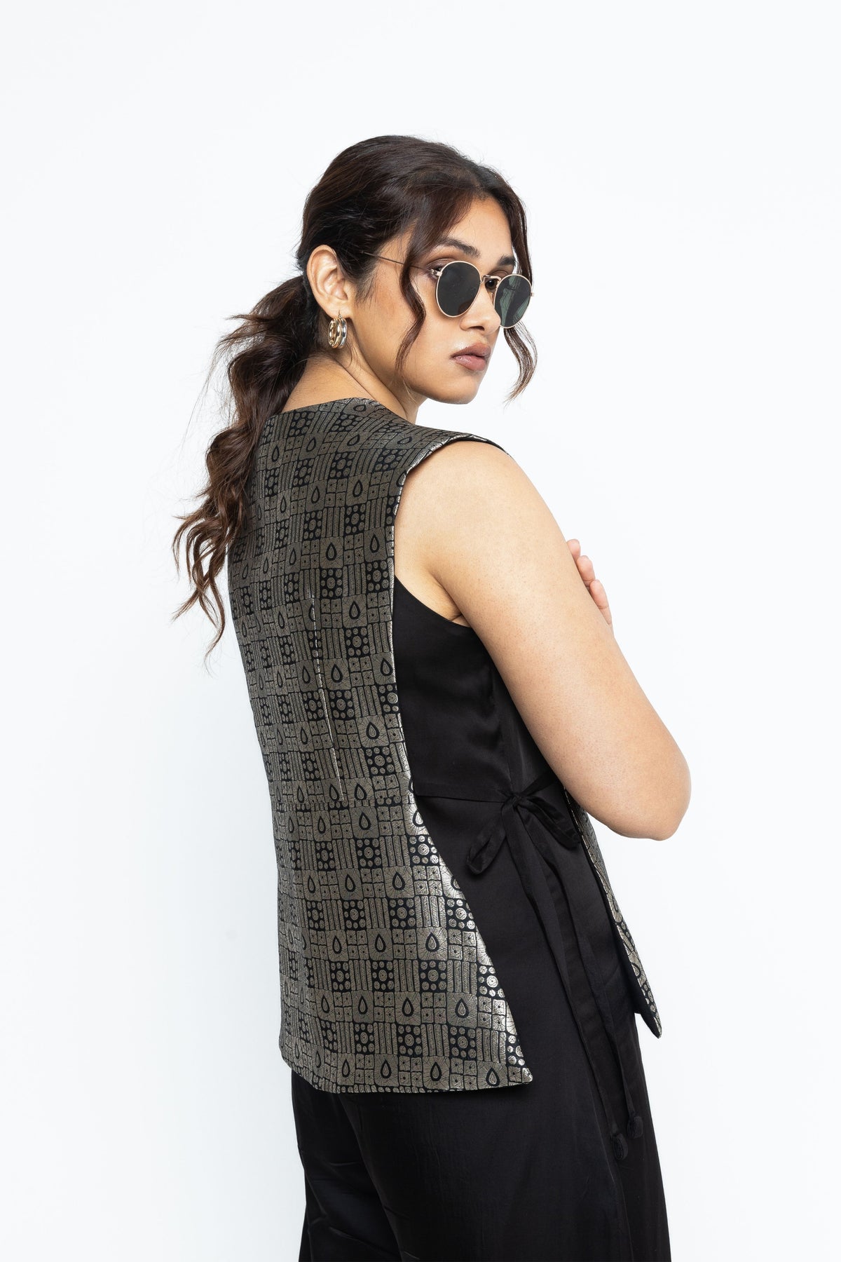 Alia Gilet With Asymmetrical Dress
