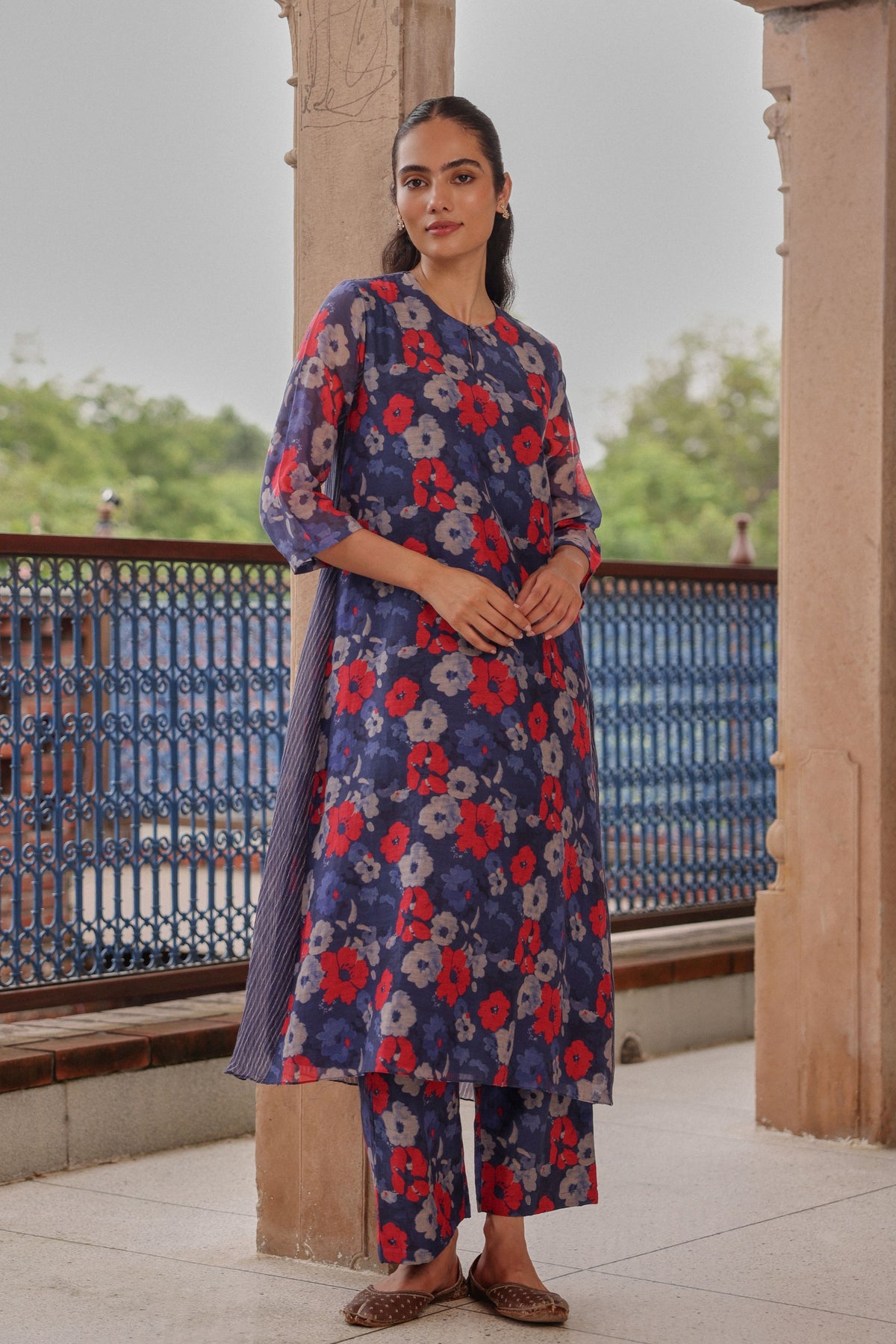 Indigo Bloom Tunic Set