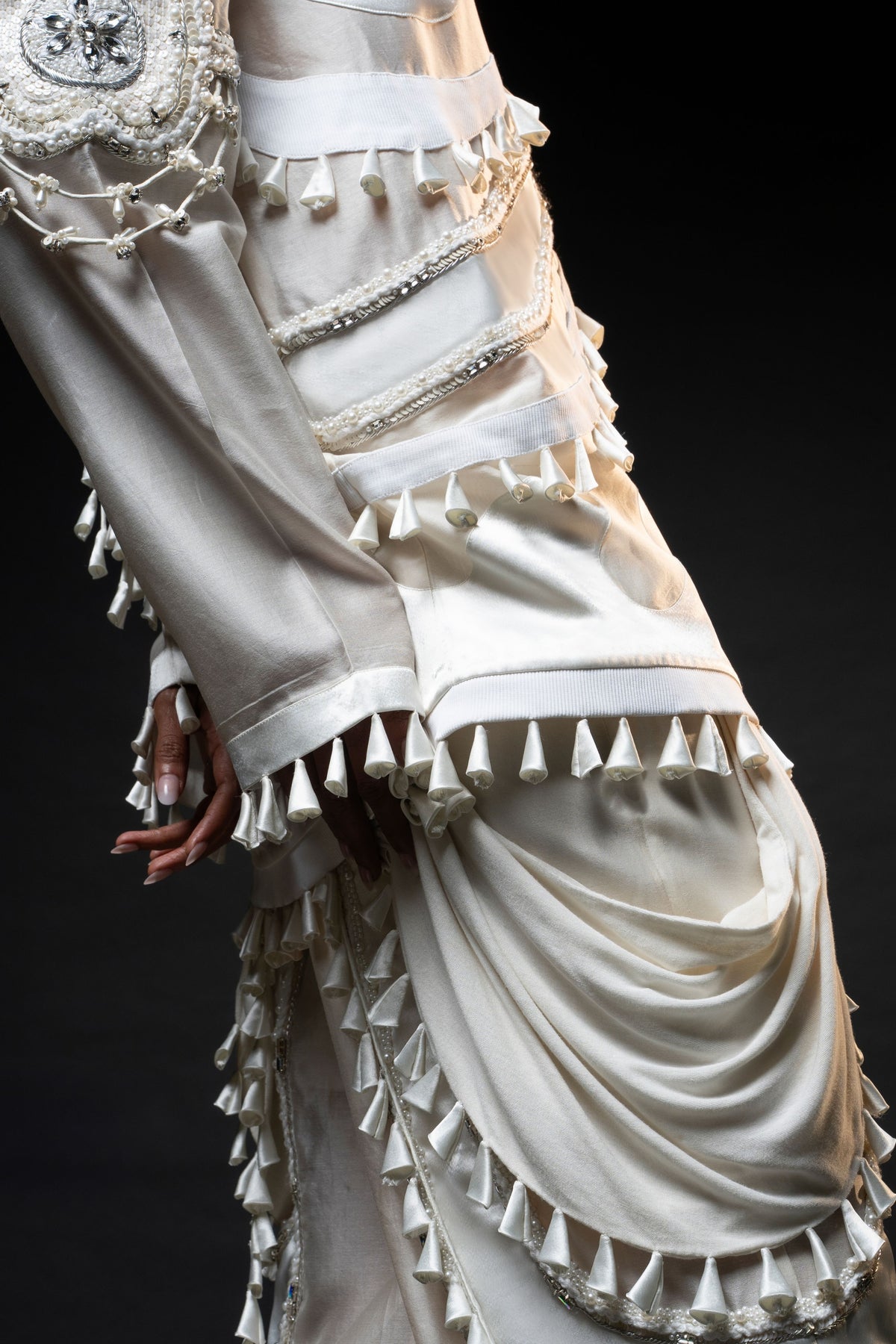Ivory Patchwork Jacket Set