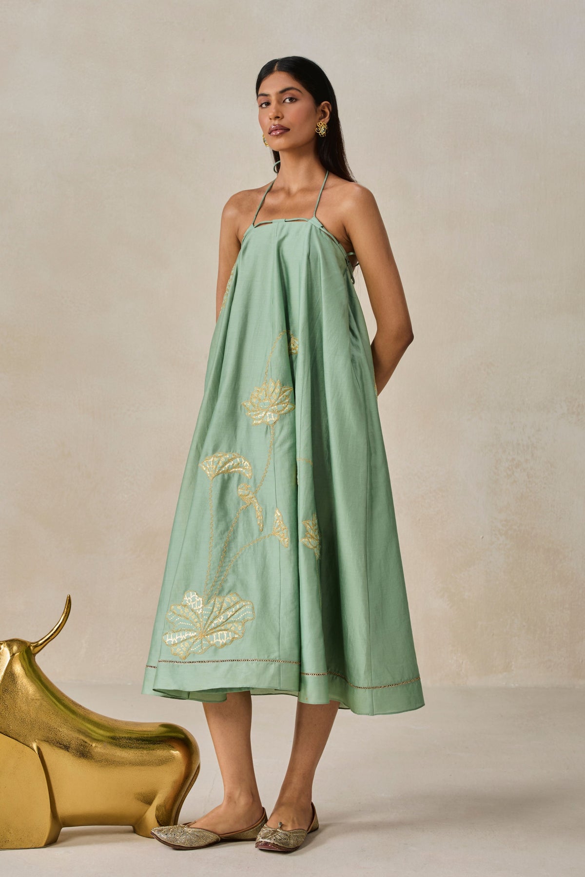 Sage Green Midi Dress