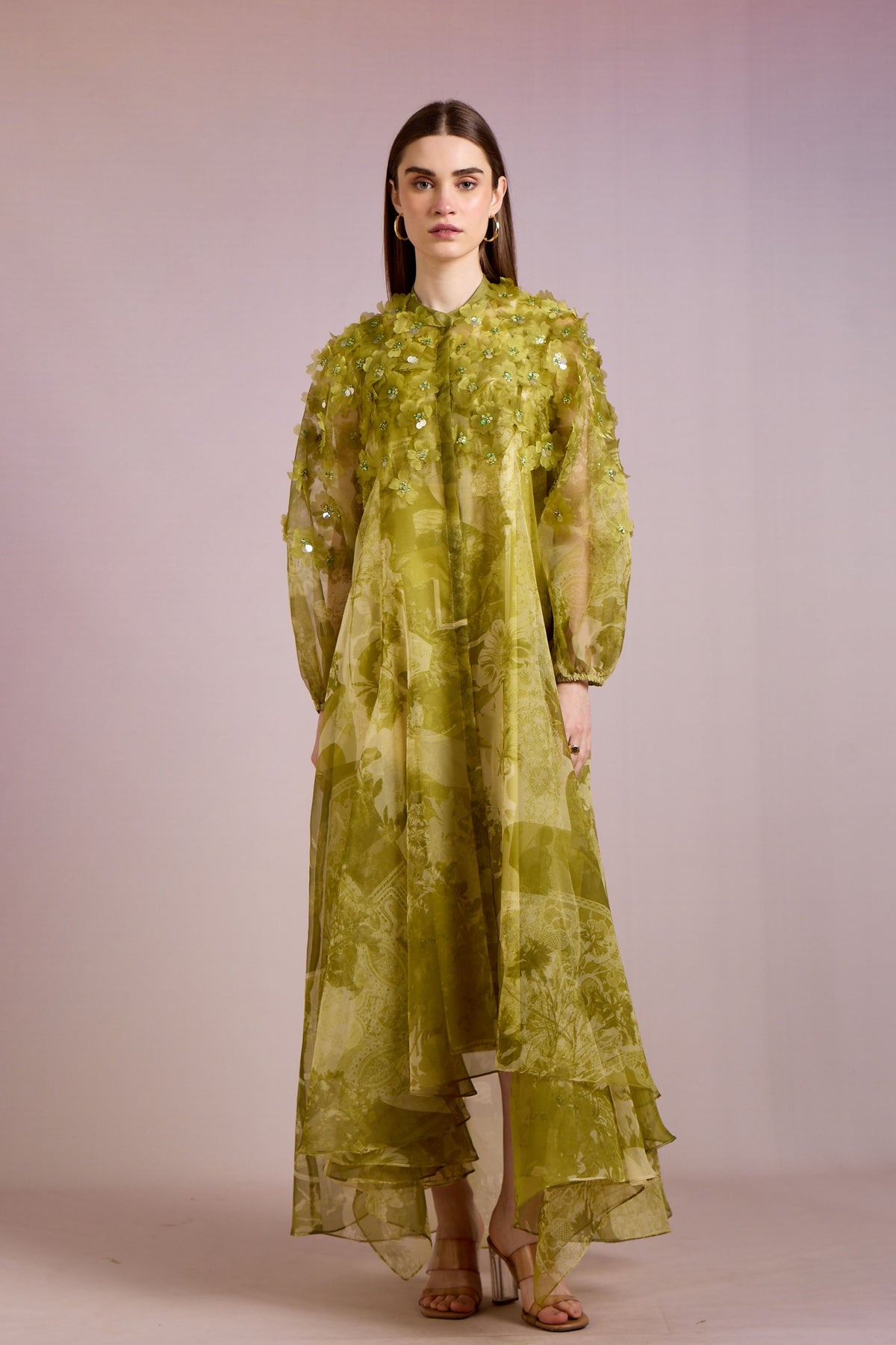 Alba Embellished High-Low Dress